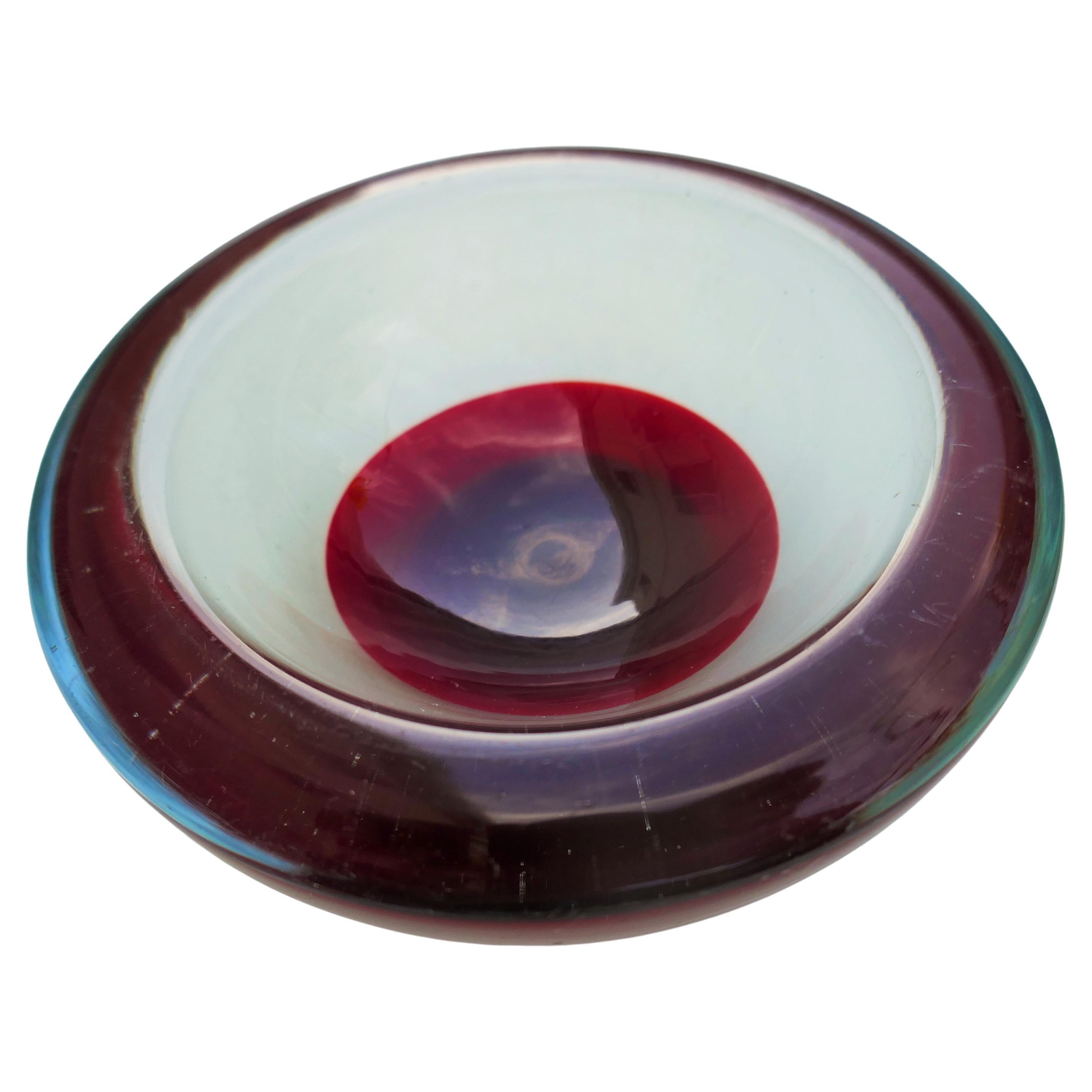 Murano glass bowl in the style of Gino Cenedese or Flavio Poli en vente