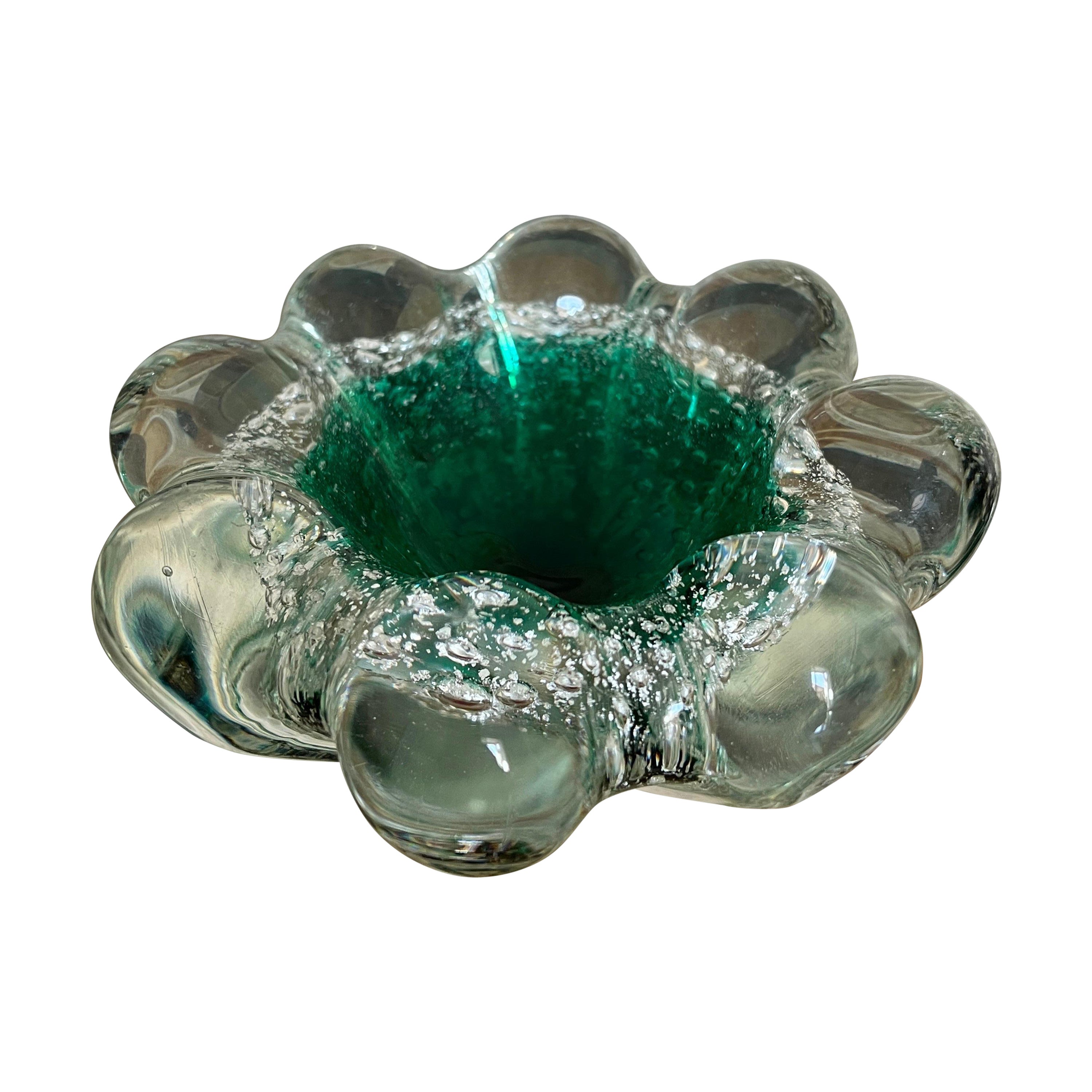 Murano Glasschale oder Aschenbecher von Seguso 1970er im Angebot
