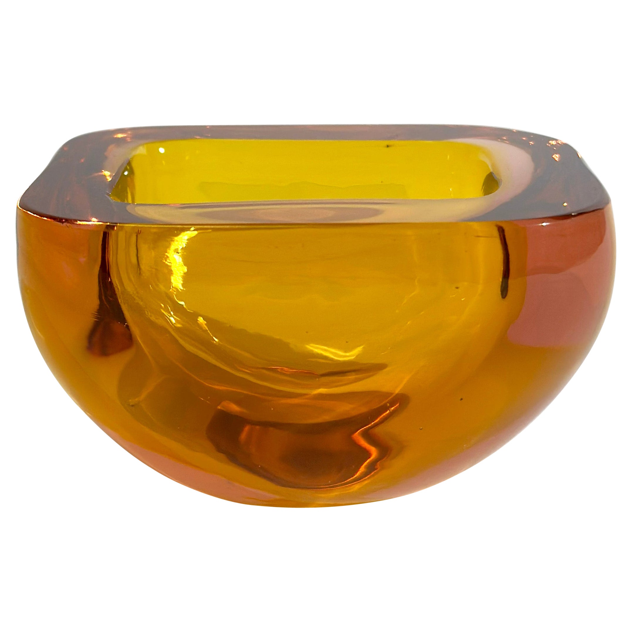Ciotola in vetro di Murano degli anni '70, Seguso Vetri d'Arte, Design/One di Sommerso