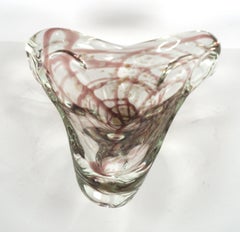 Murano Glass Bowl with Copper and Ruby Aventurine