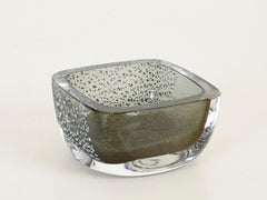 Murano Glass Bowl with Gold and Silver Inclusions by Seguso, Italy, 1960s