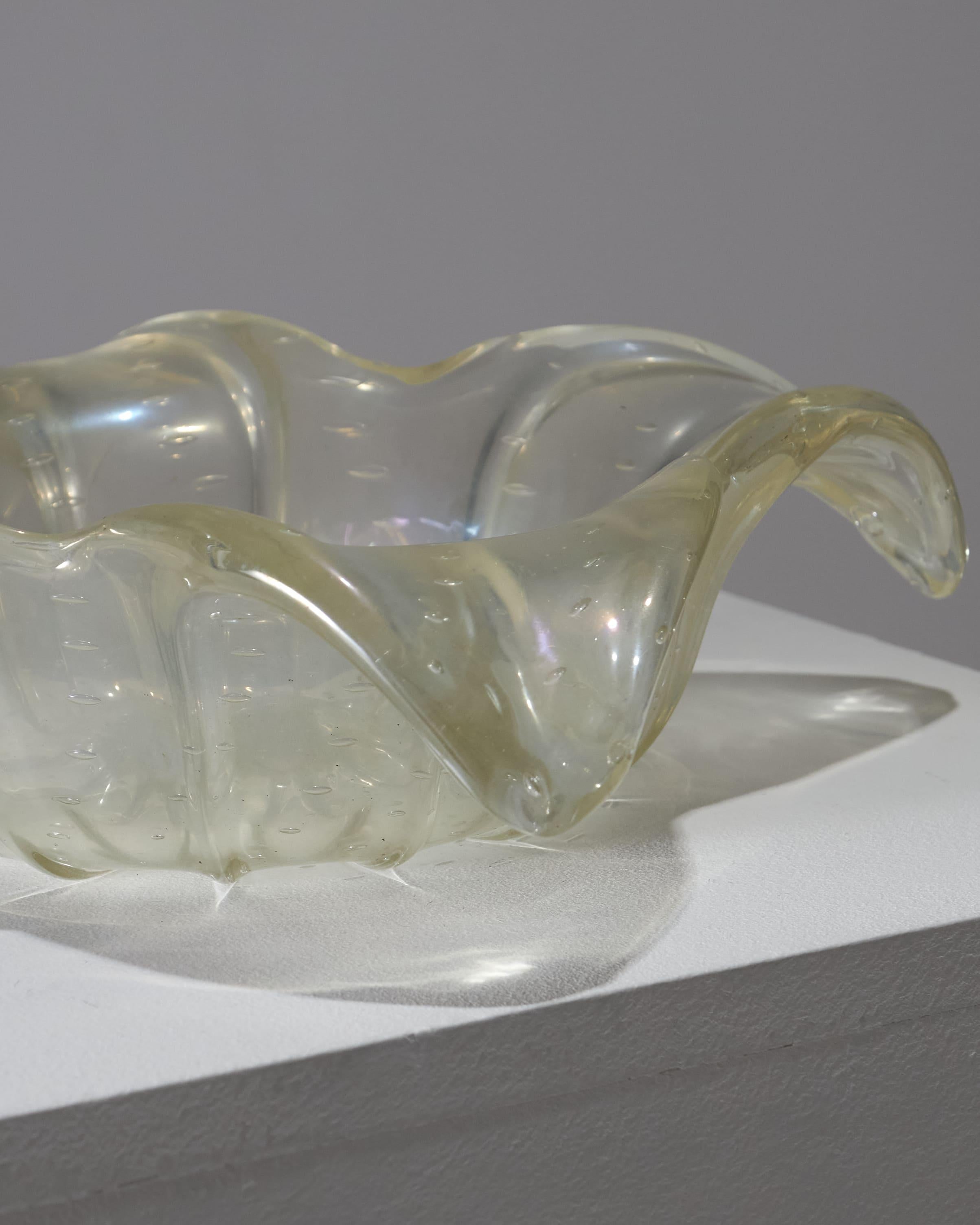 Murano-Glasschale mit Goldflecken, 1940er Jahre im Zustand „Gut“ im Angebot in PARIS, FR