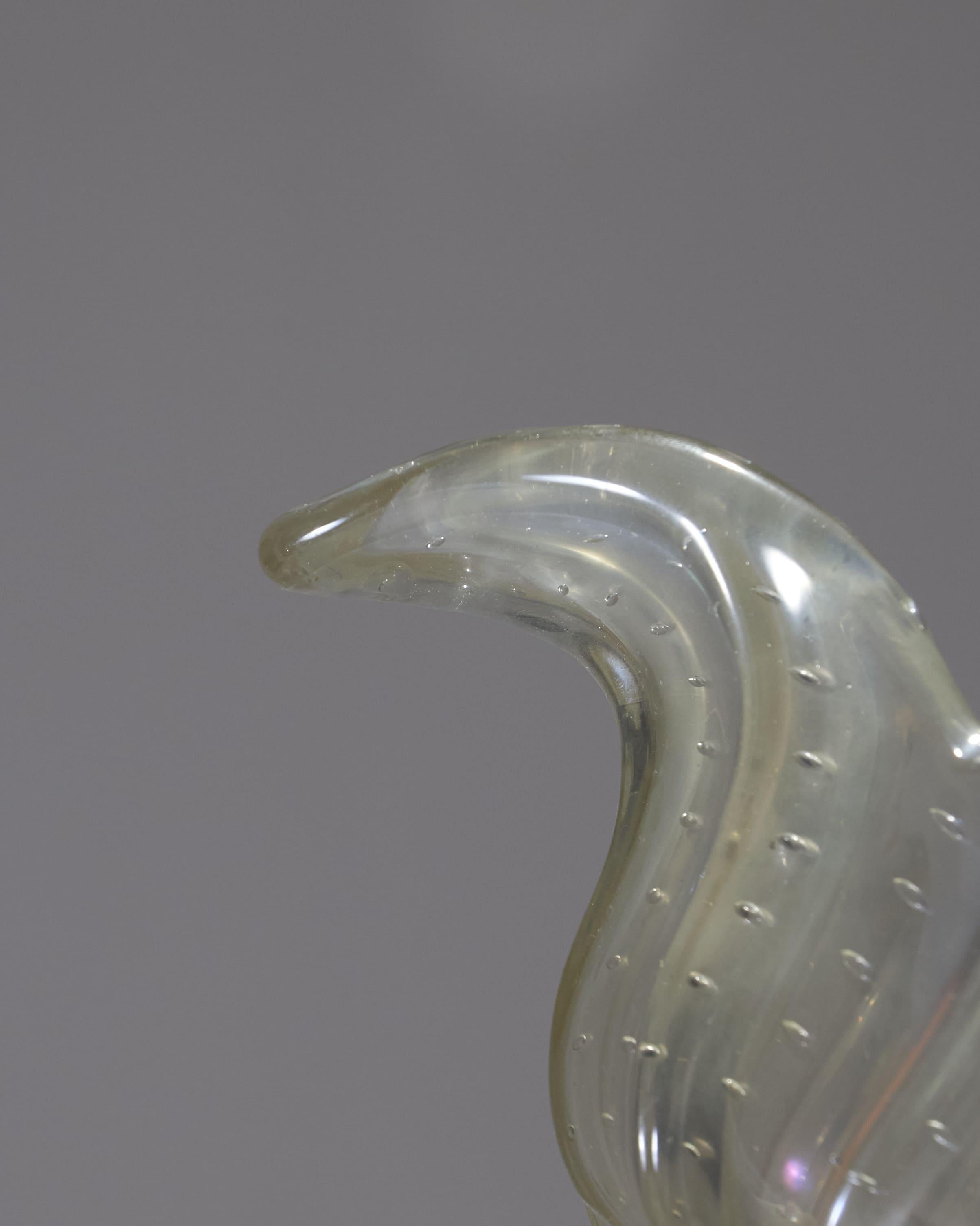 Murano-Glasschale mit Goldflecken, 1940er Jahre im Angebot 2