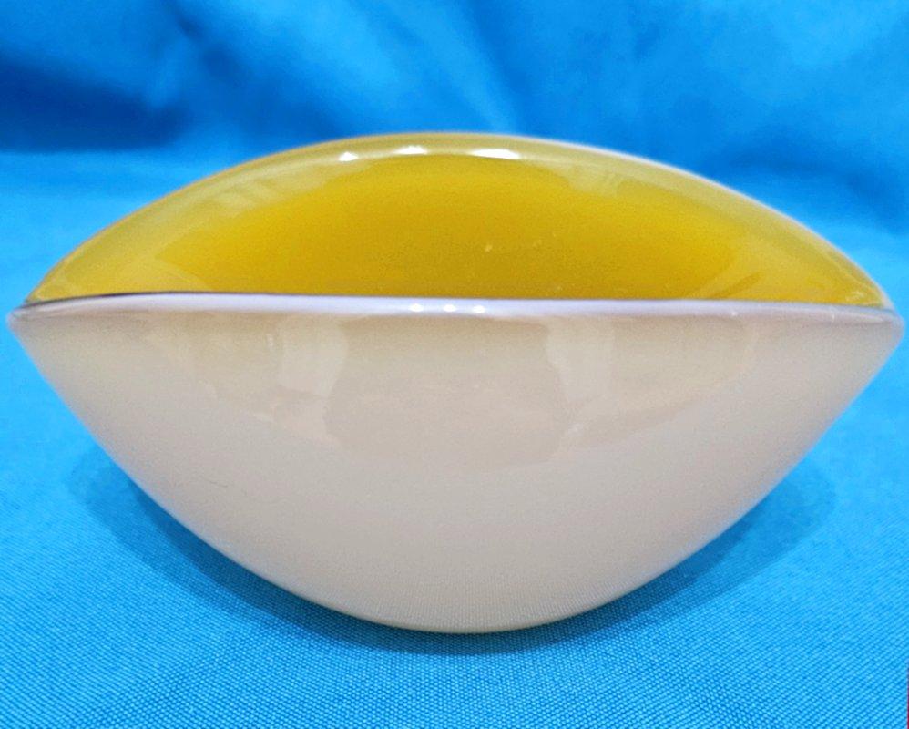 Murano Glass Bowl with Original Label Still on the Base For Sale 2