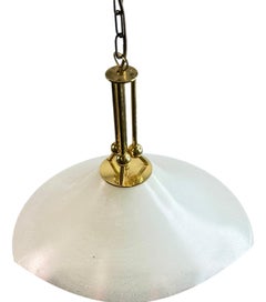 Murano Glas & Messing Pendelleuchte, TZ Leuchten Deutschland 1960s
