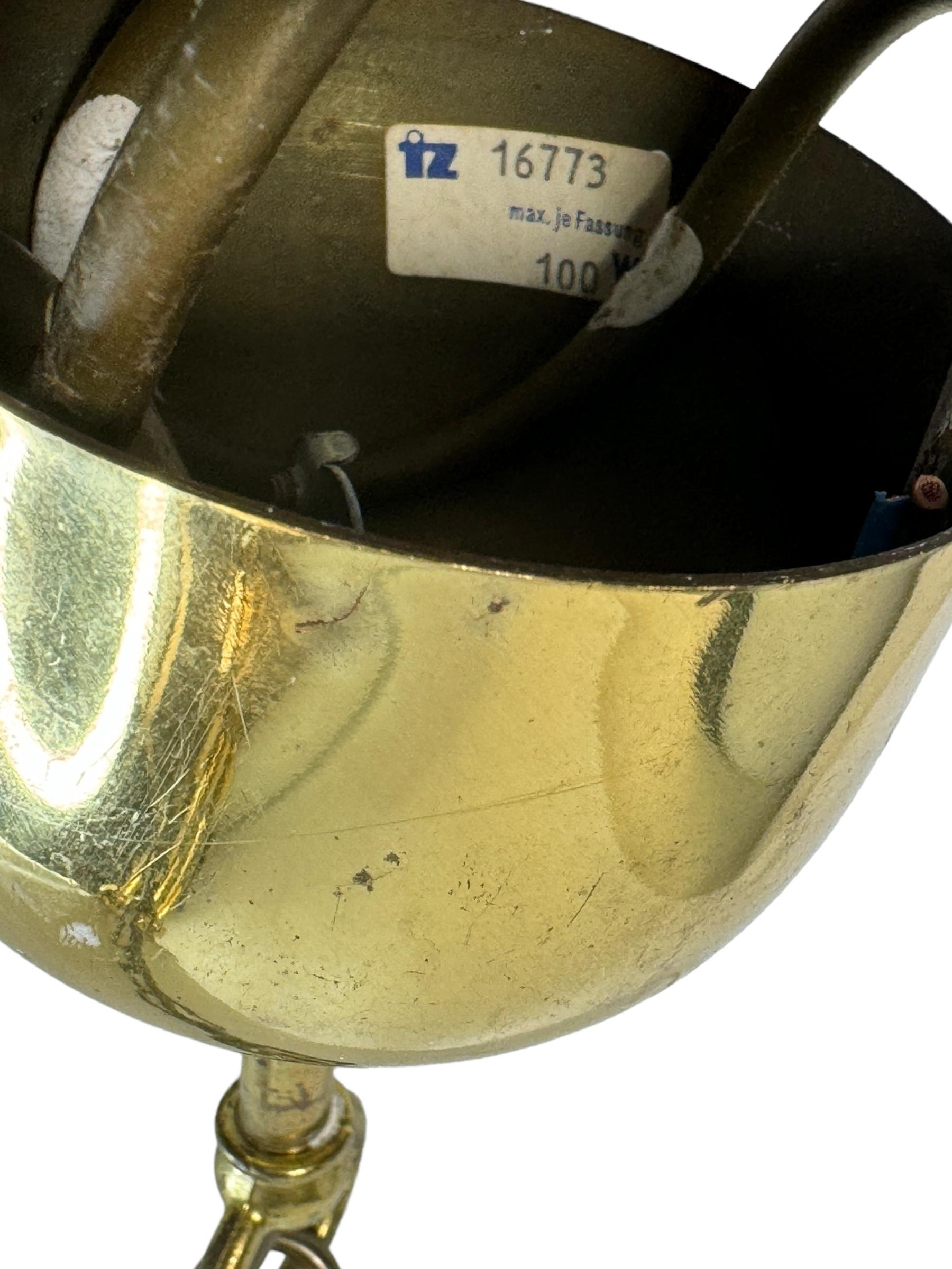 Metallo Lampada a sospensione in vetro di Murano e ottone, TZ Leuchten Germania 1960s in vendita