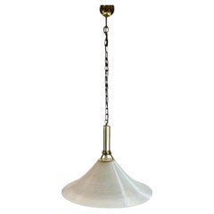 Murano Glass & Brass Pendant Light, TZ Leuchten Germany 1960s