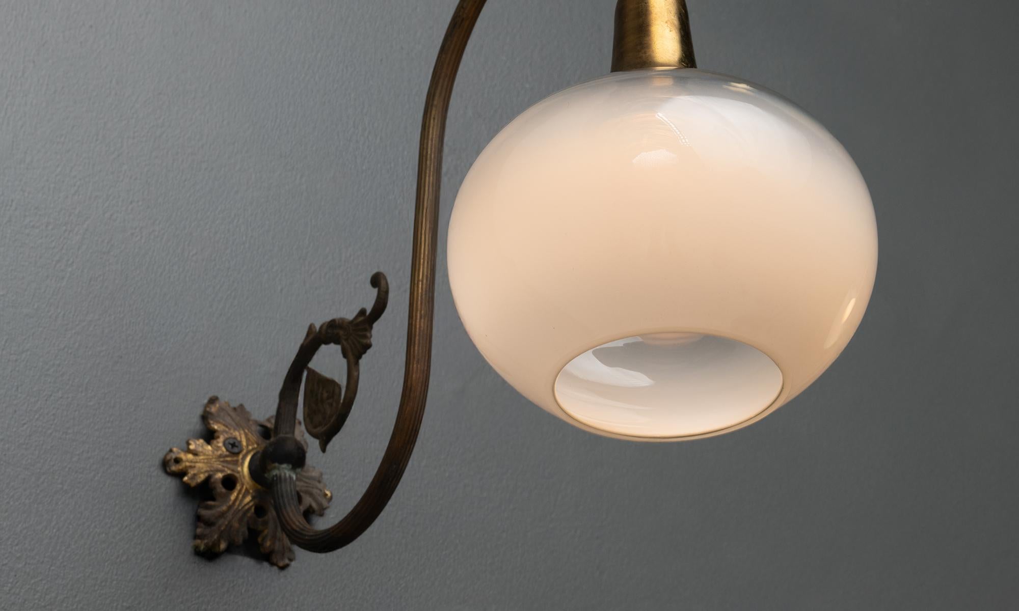 Murano Glass & Brass Sconces, Italy circa 1950 1