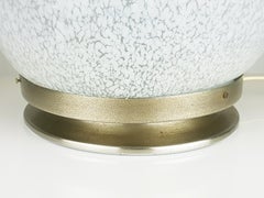 Lampe de table de l'ère spatiale en verre de Murano et métal brossé