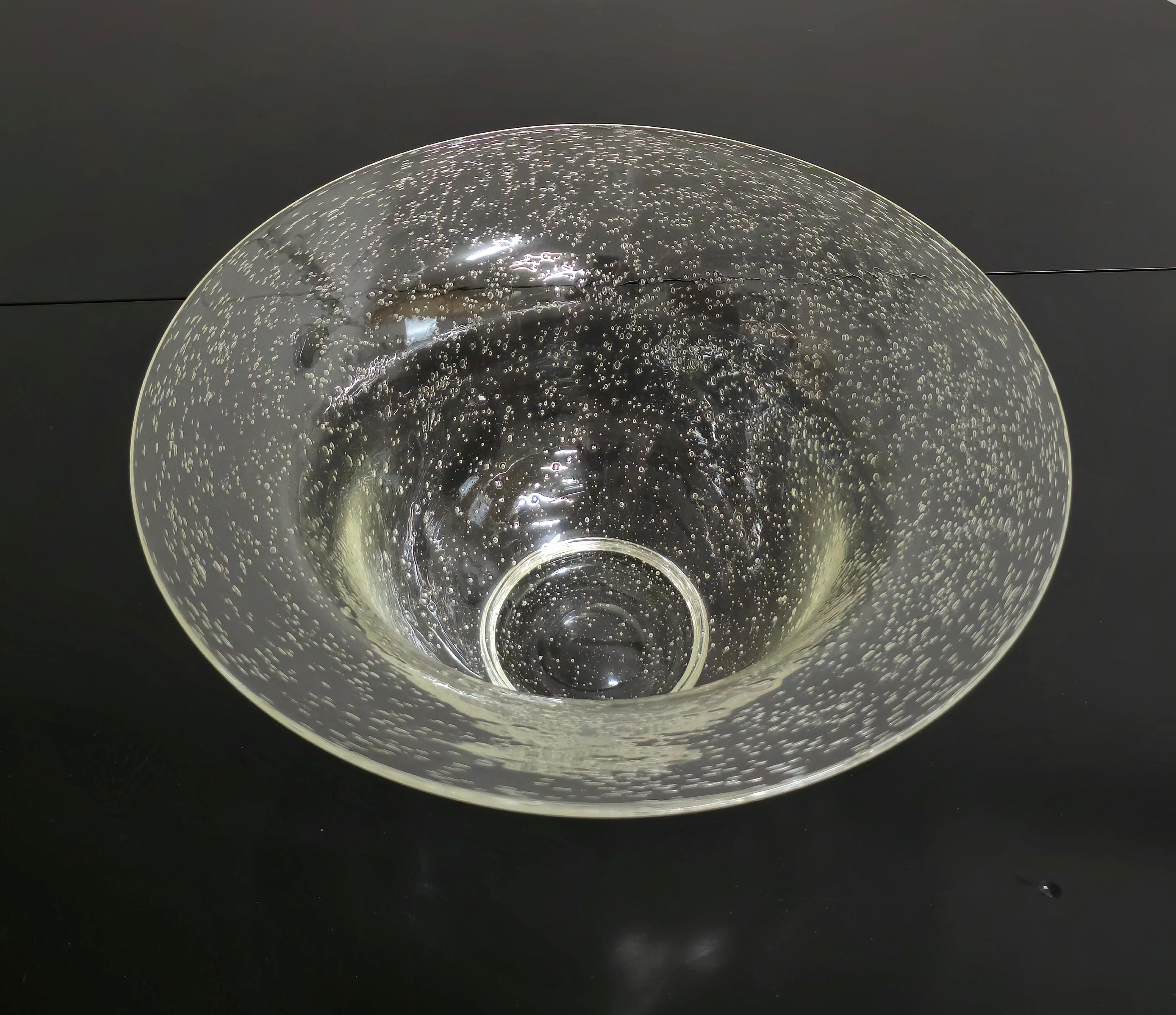 Murano Glass Bubble Vase Mid-Century Italy 1960s For Sale 6