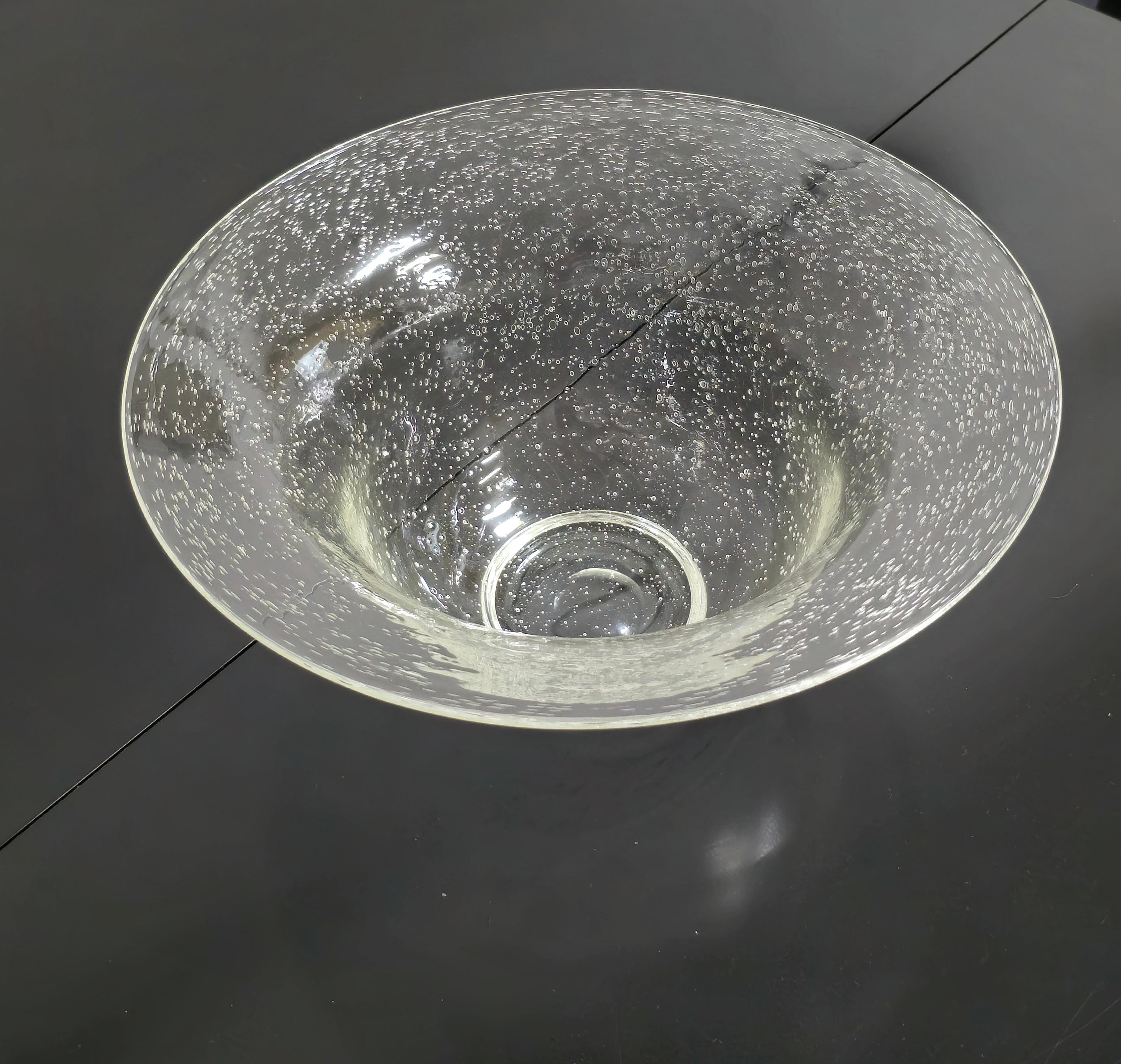 Italian Murano Glass Bubble Vase Mid-Century Italy 1960s For Sale