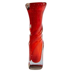 Murano Glass Bubbling Red, 1960s