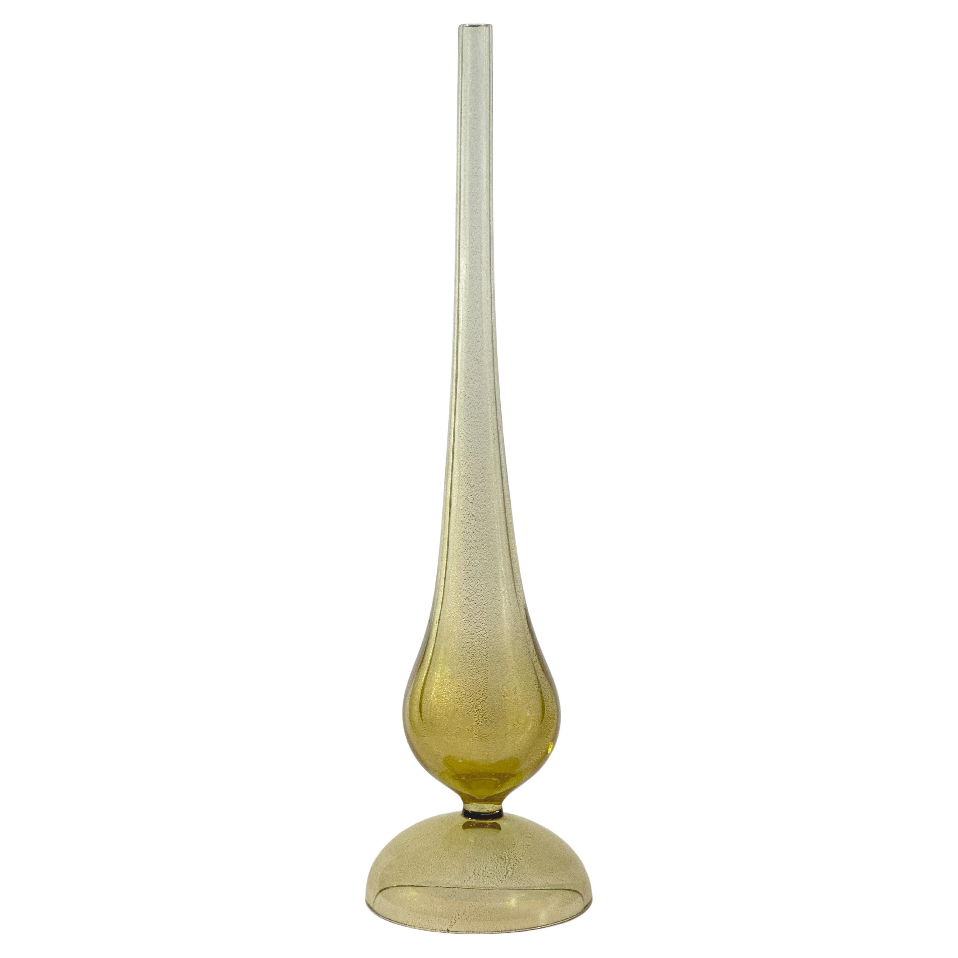 Jarrón capullo de cristal de Murano de Seguso Vetri d'Arte para Donghia, firmado y fechado en 1999