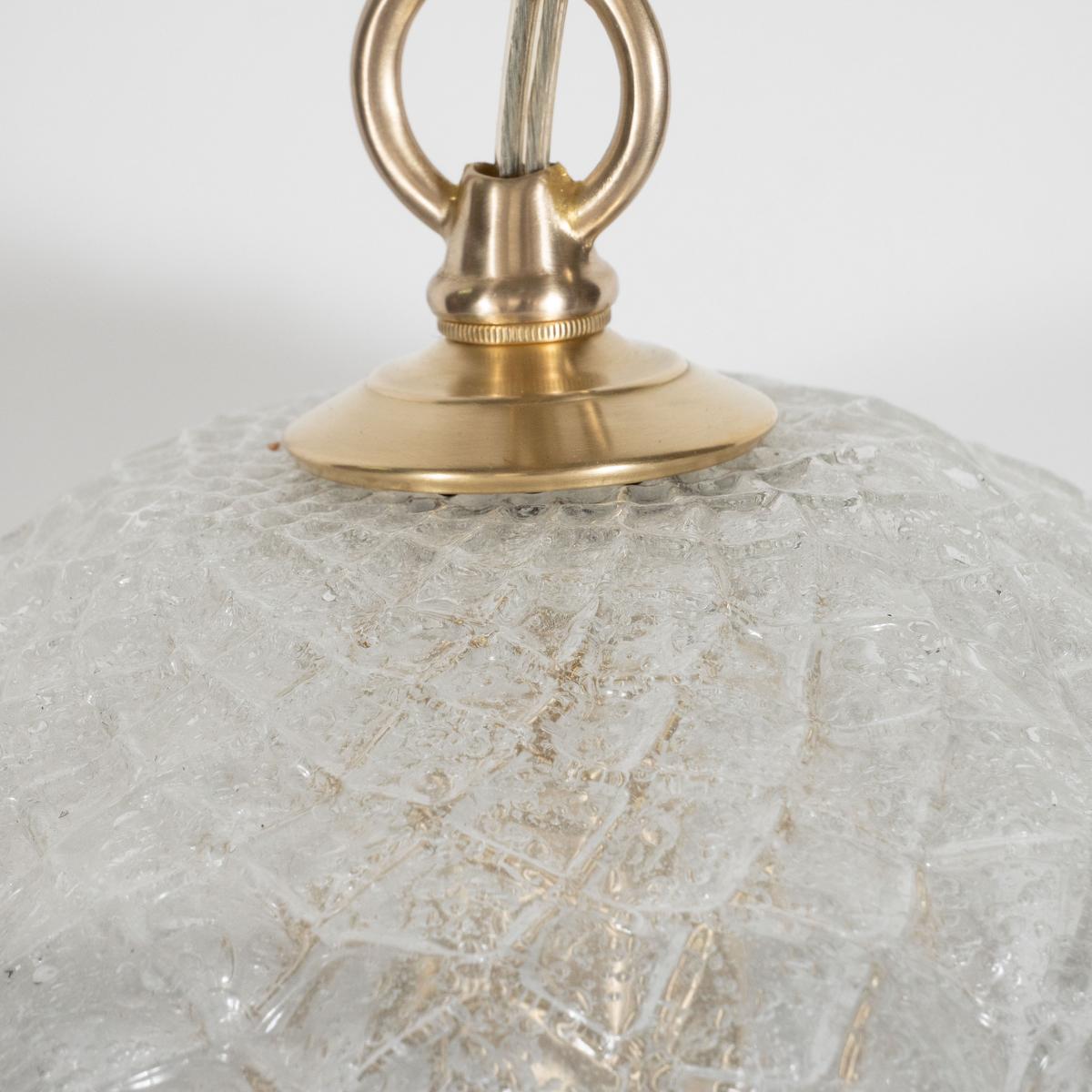 Murano Glass Bulb Form Pendant Fixture For Sale 1