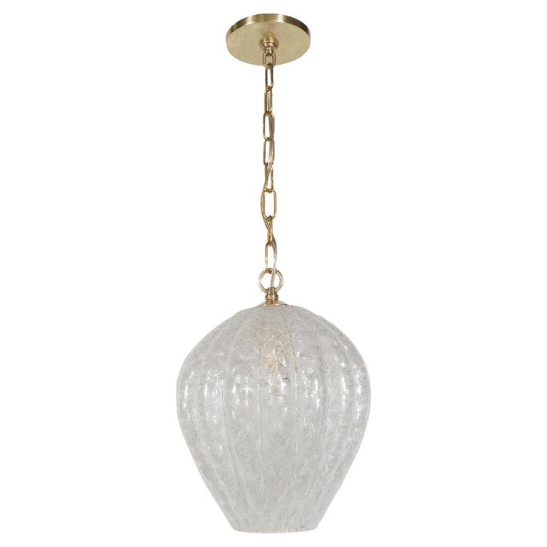 Murano Glass Bulb Form Pendant Fixture For Sale at 1stDibs