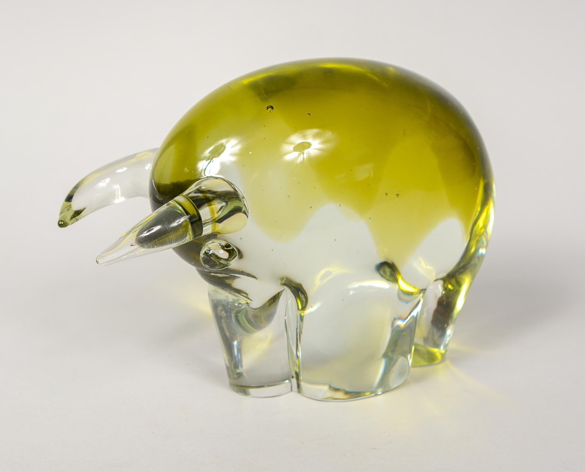 Murano Glass Bull by Luciano Gaspari for Salviati 3