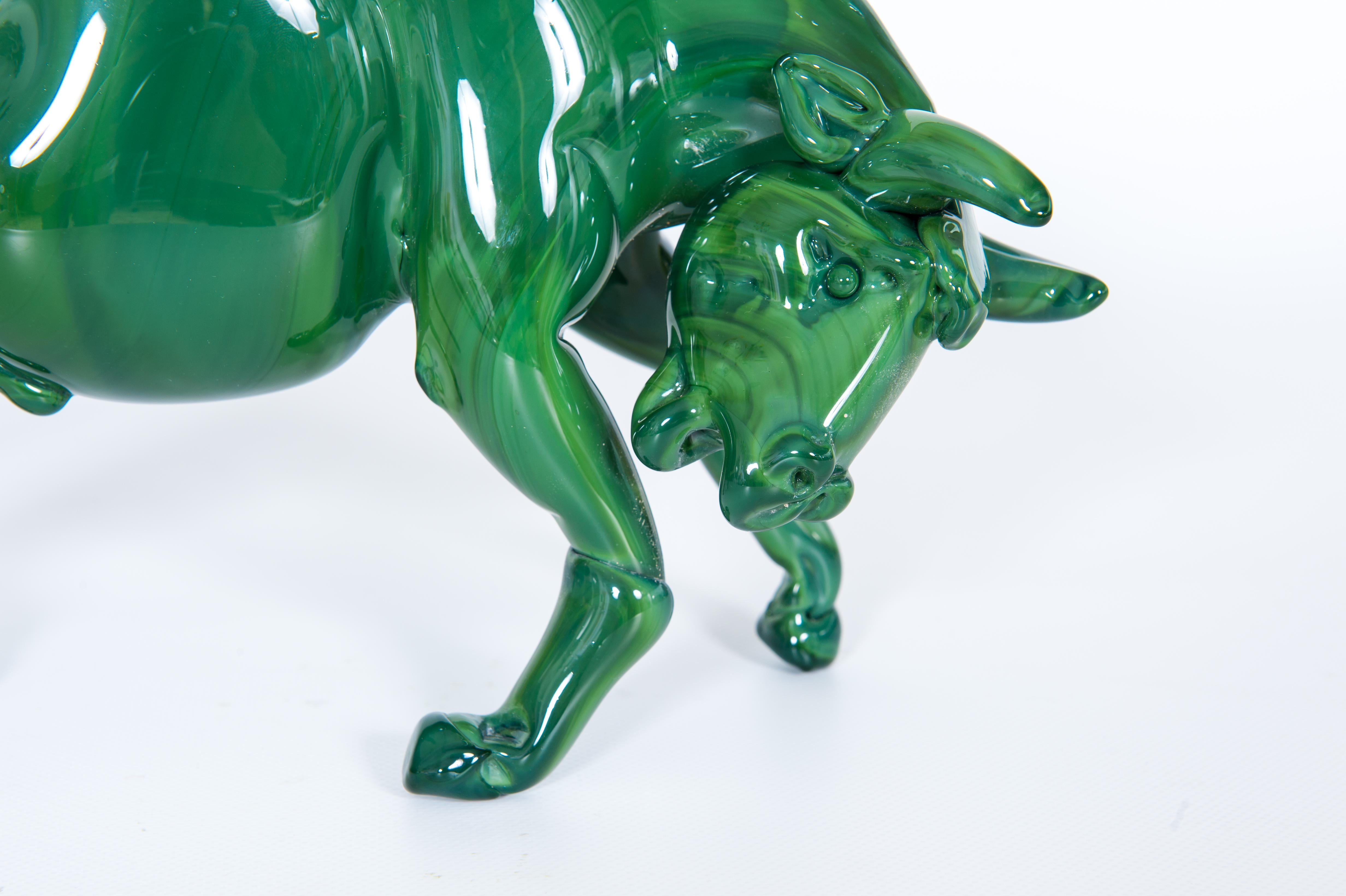 Scultura di toro in vetro di Murano di Giovanni Dalla Fina in vendita 6