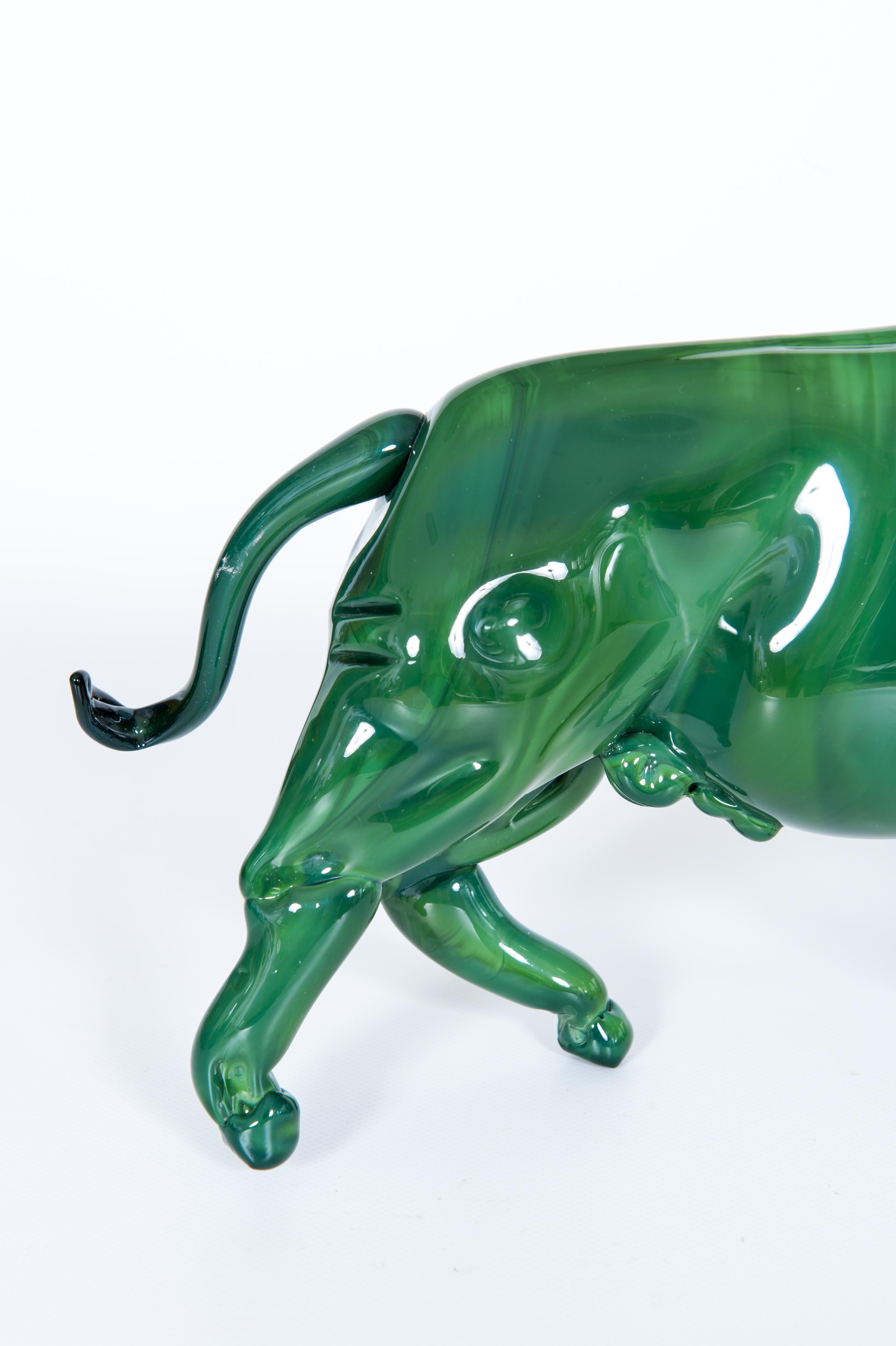 Scultura di toro in vetro di Murano di Giovanni Dalla Fina in vendita 11