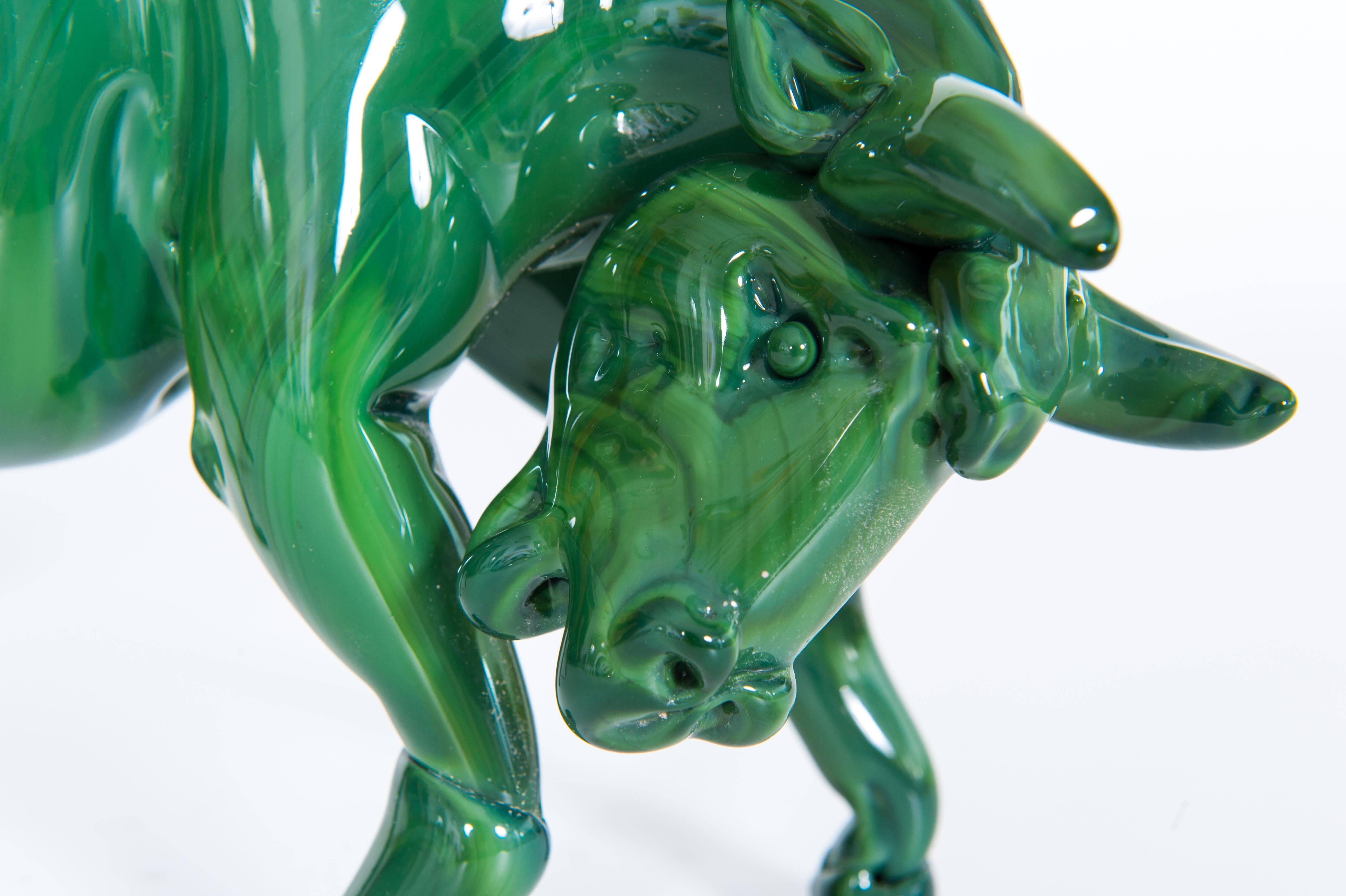 Scultura di toro in vetro di Murano di Giovanni Dalla Fina In condizioni ottime in vendita a Villaverla, IT