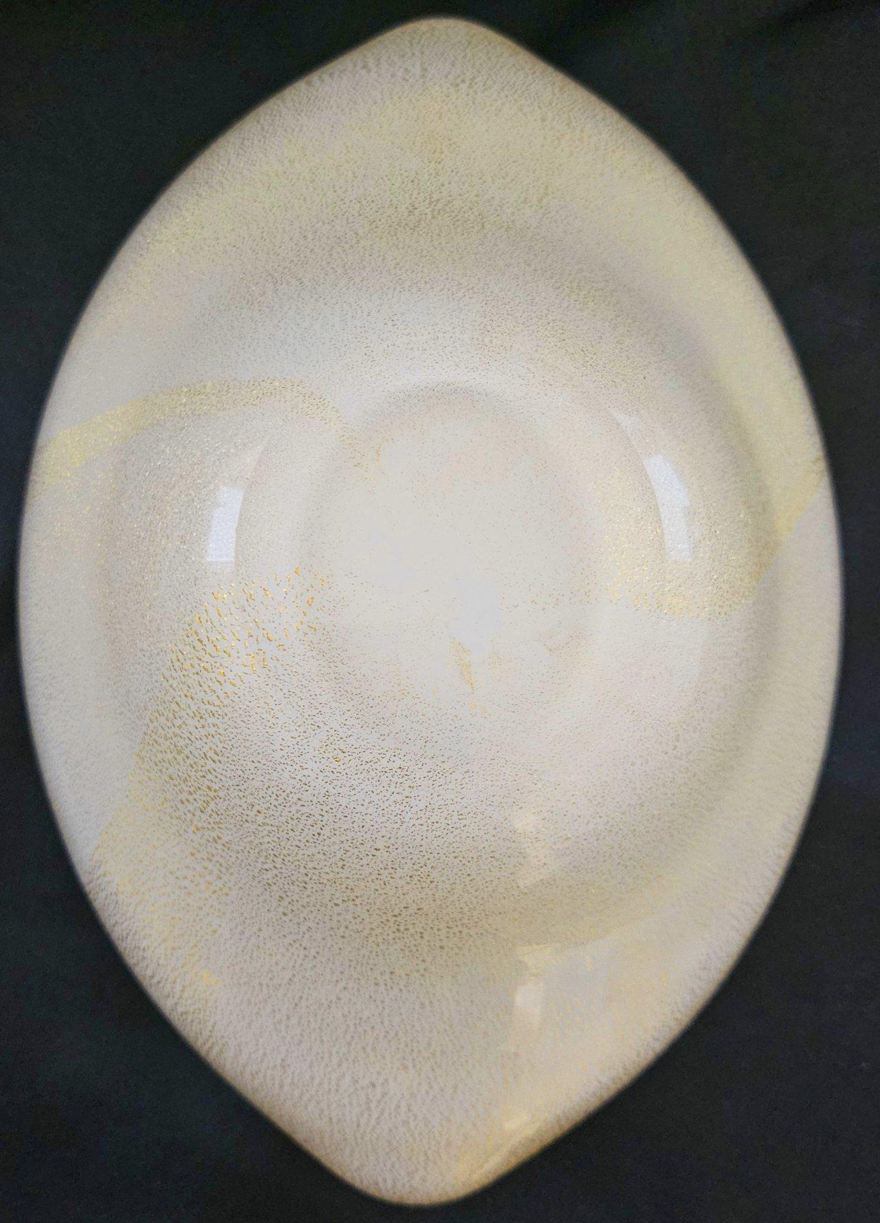 Murano Glass Bullicante Bowl with Generous Gold Polveri, Alfredo Barbini For Sale 11