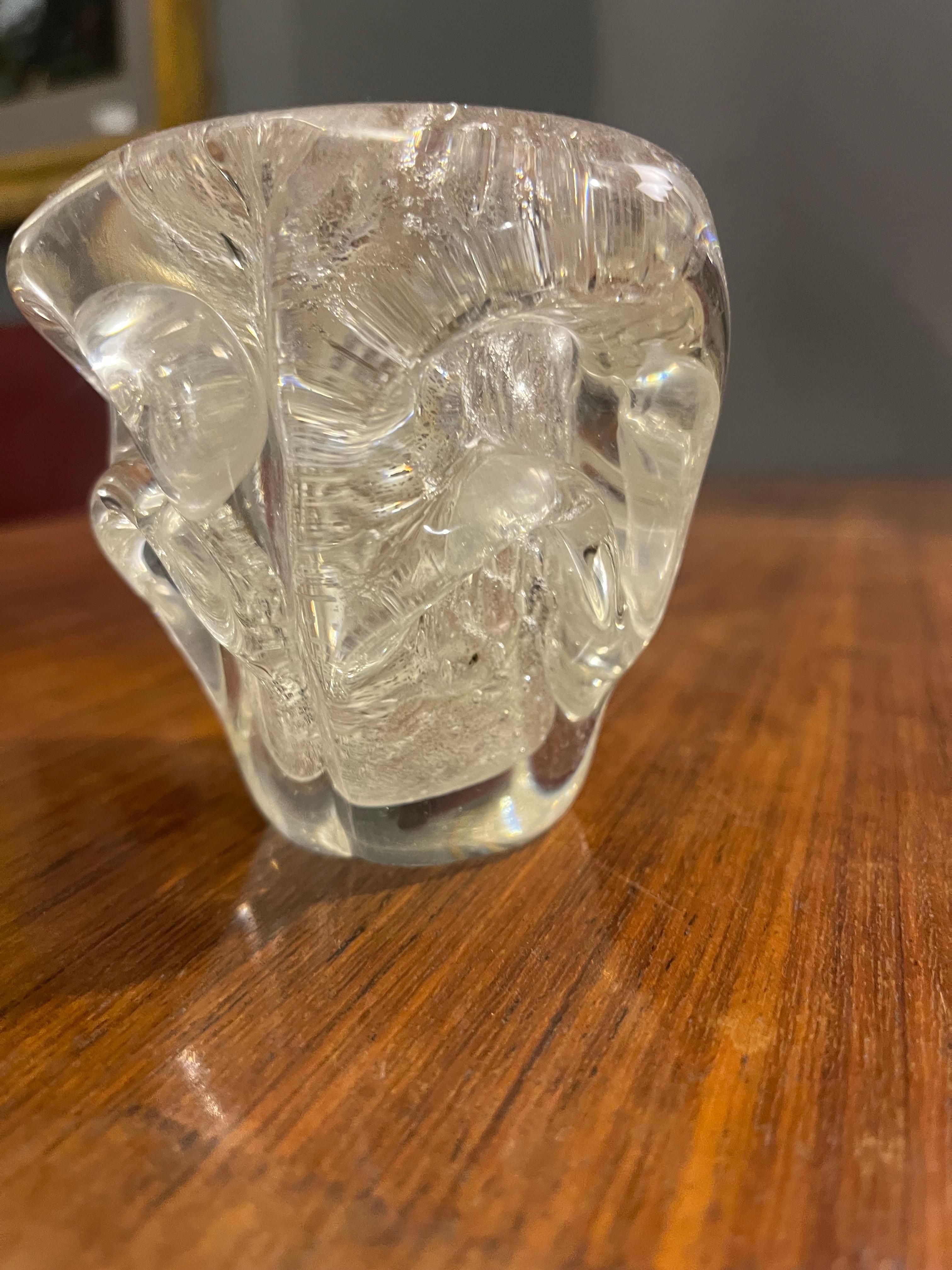 Italian Murano glass bullicante vase by Ercole Barovier from the 1920s. in vendita
