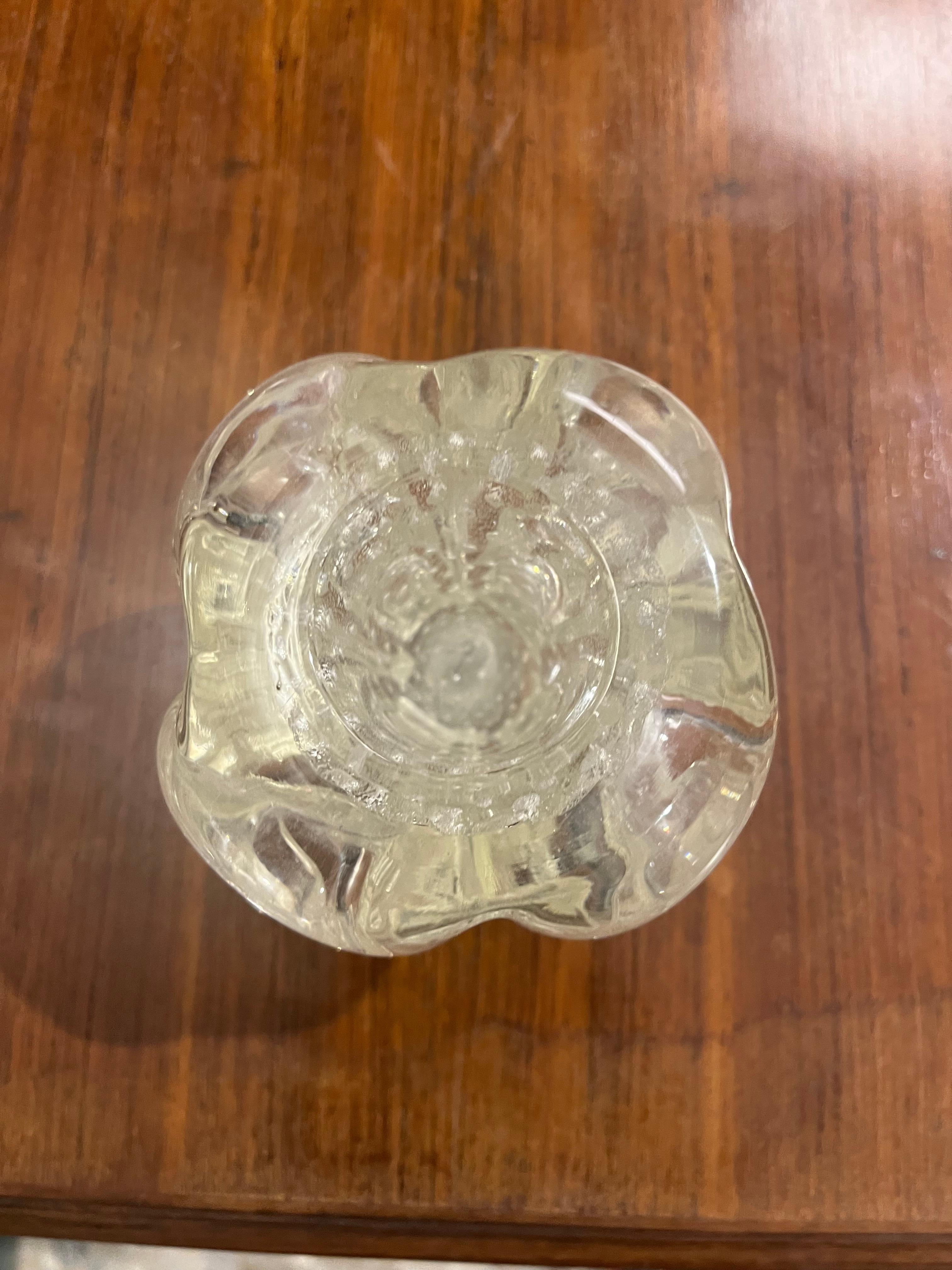 Vetro di Murano Murano glass bullicante vase by Ercole Barovier from the 1920s. in vendita