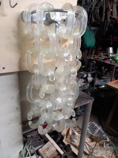 Murano Glass by F.lli Toso from the 1960s, Chains Wall Sconces 6 available