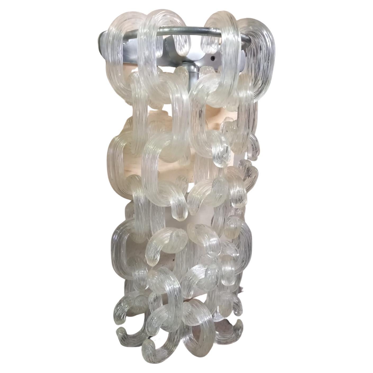 Murano Glass by F.lli Toso from the 1960s, Chains Wall Sconces 6 available 