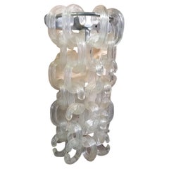 Used Murano Glass by F.lli Toso from the 1960s, Chains Wall Sconces 6 available 