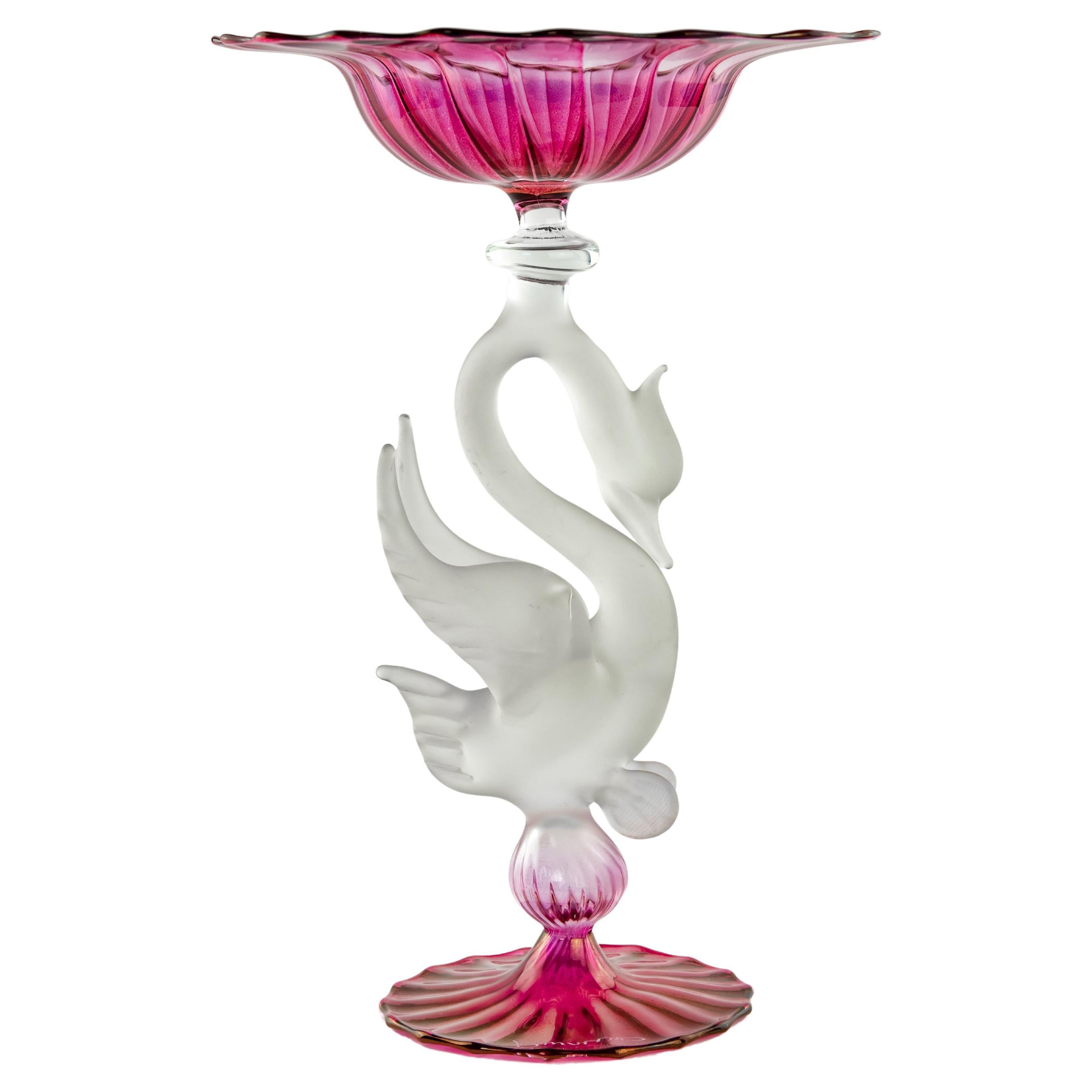Murano Glass Cake Stand by La Murrina - Italy 1980s For Sale