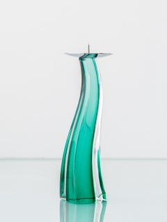 Candeliere in vetro di Murano Glass Sommerso di Giuliano Tosi, Verde Smeraldo Sommerso, firmato