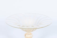 Murano Glass Candlestick in 24k Gold, Italy 1970s