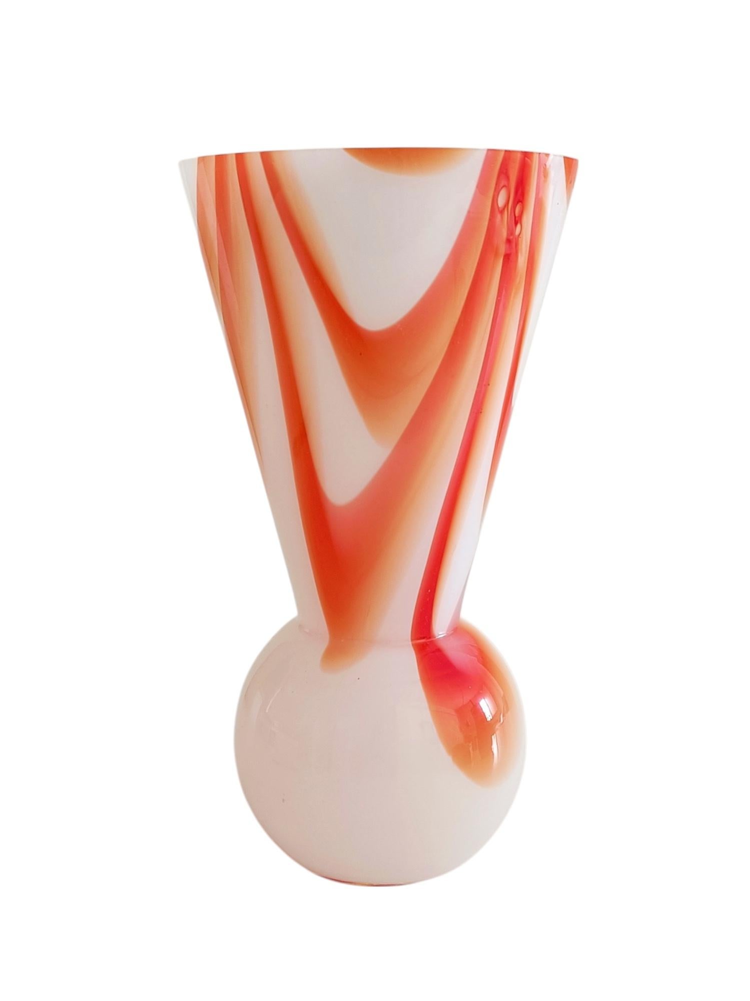 Murano Glass Carlo Moretti Marbled Decor Vase, Italy, 1960s For Sale 2