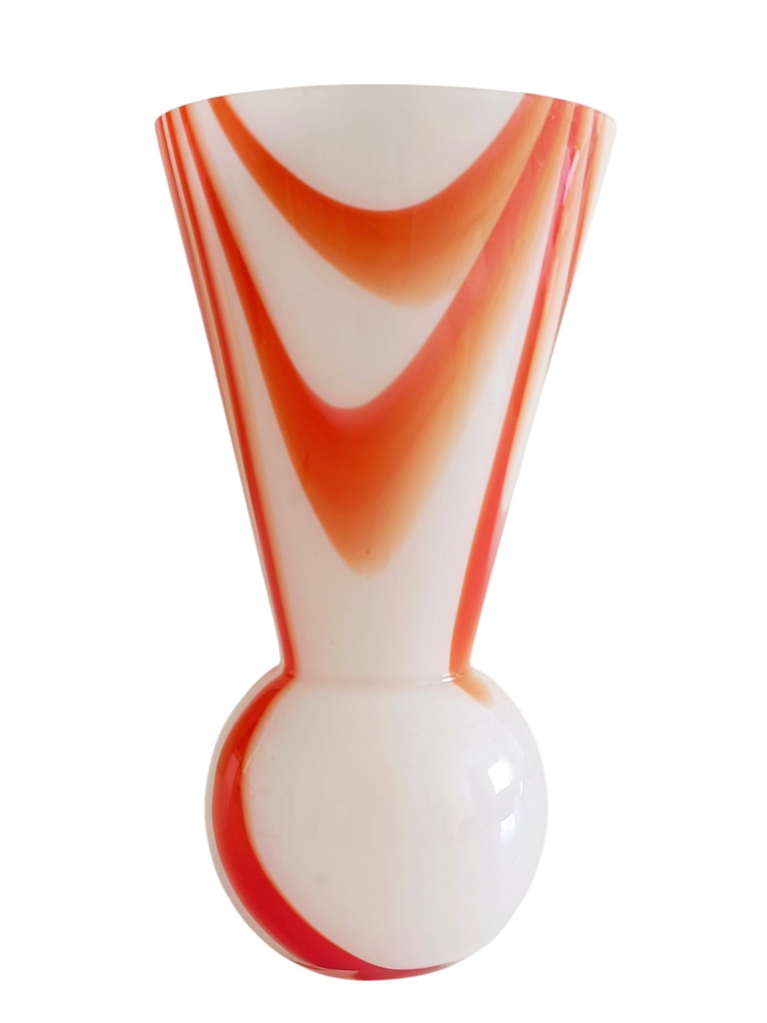 Murano Glass Carlo Moretti Marbled Decor Vase, Italy, 1960s For Sale 3