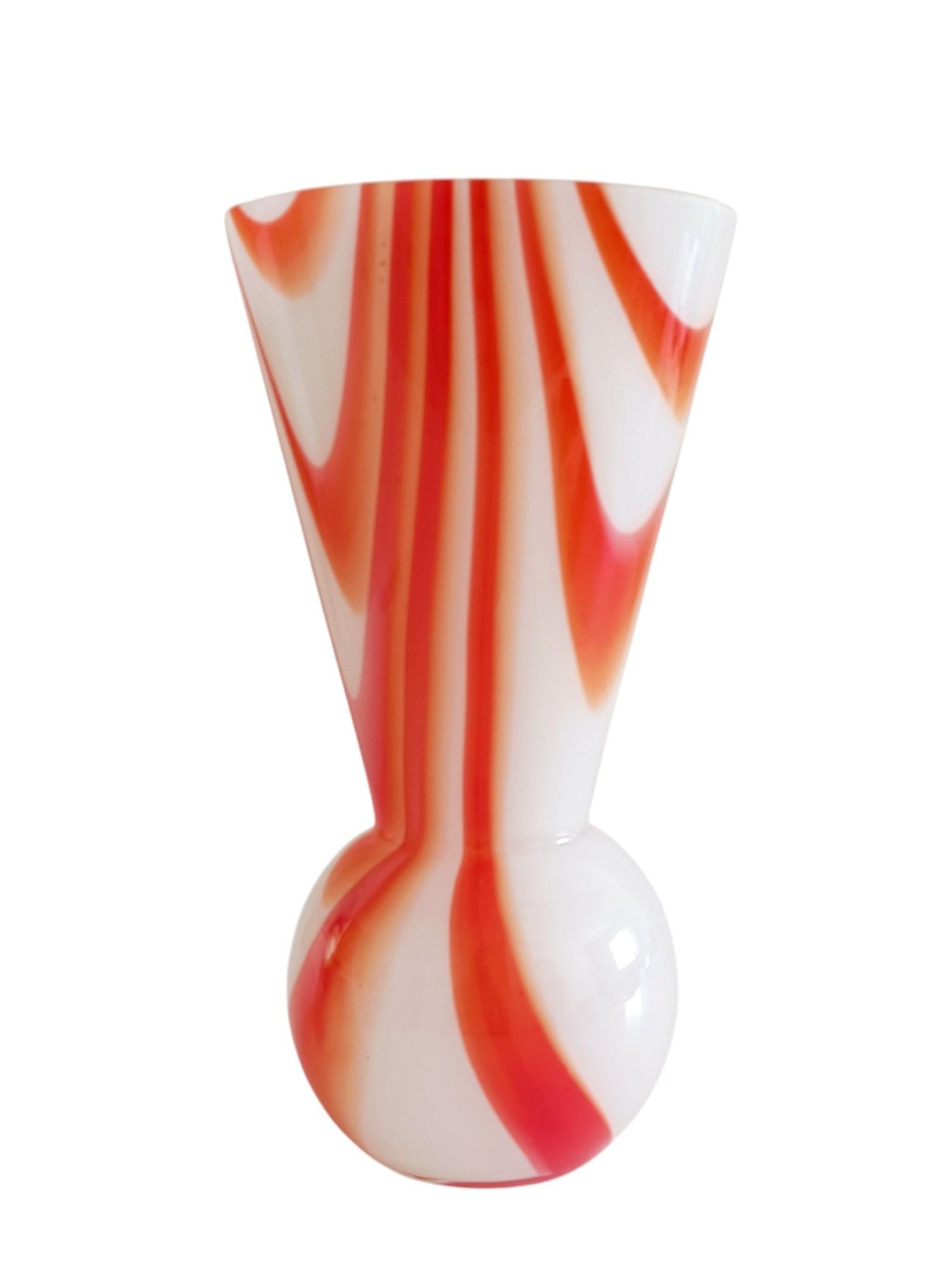 Murano Glass Carlo Moretti Marbled Decor Vase, Italy, 1960s For Sale 4