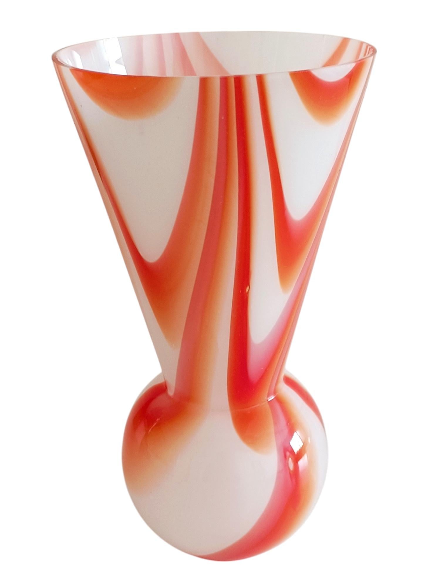 Murano Glass Carlo Moretti Marbled Decor Vase, Italy, 1960s For Sale 5