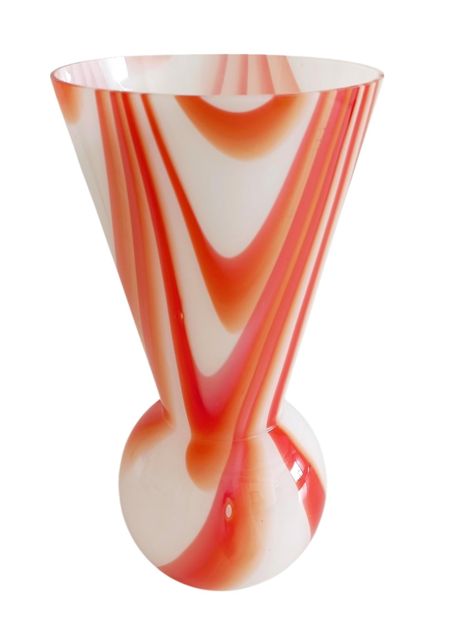 Mid-Century Modern Murano Glass Carlo Moretti Marbled Decor Vase, Italy, 1960s For Sale