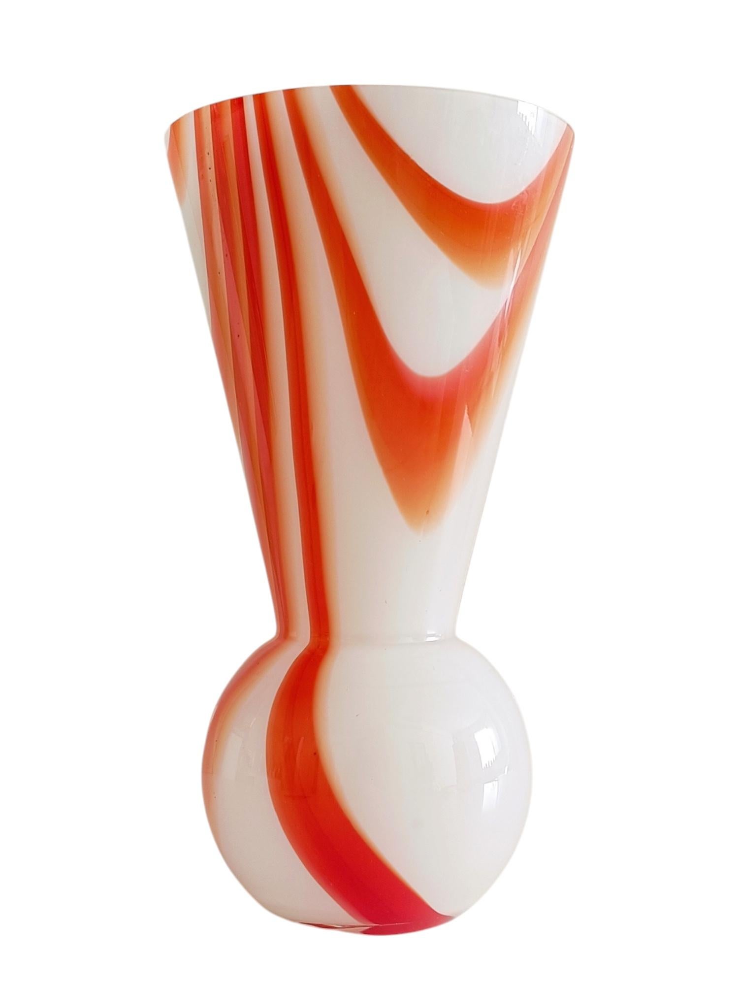 Mid-20th Century Murano Glass Carlo Moretti Marbled Decor Vase, Italy, 1960s For Sale