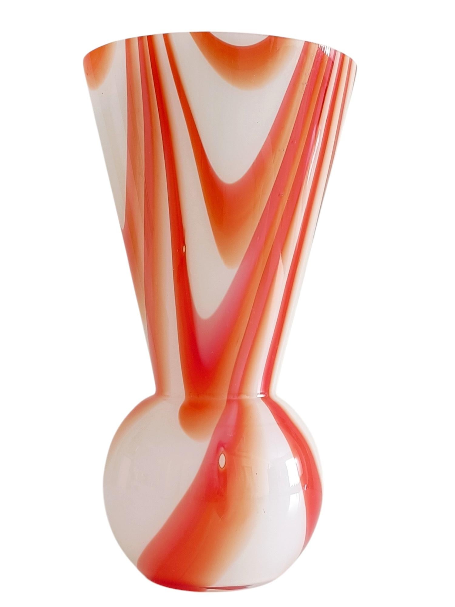 Murano Glass Carlo Moretti Marbled Decor Vase, Italy, 1960s For Sale 1