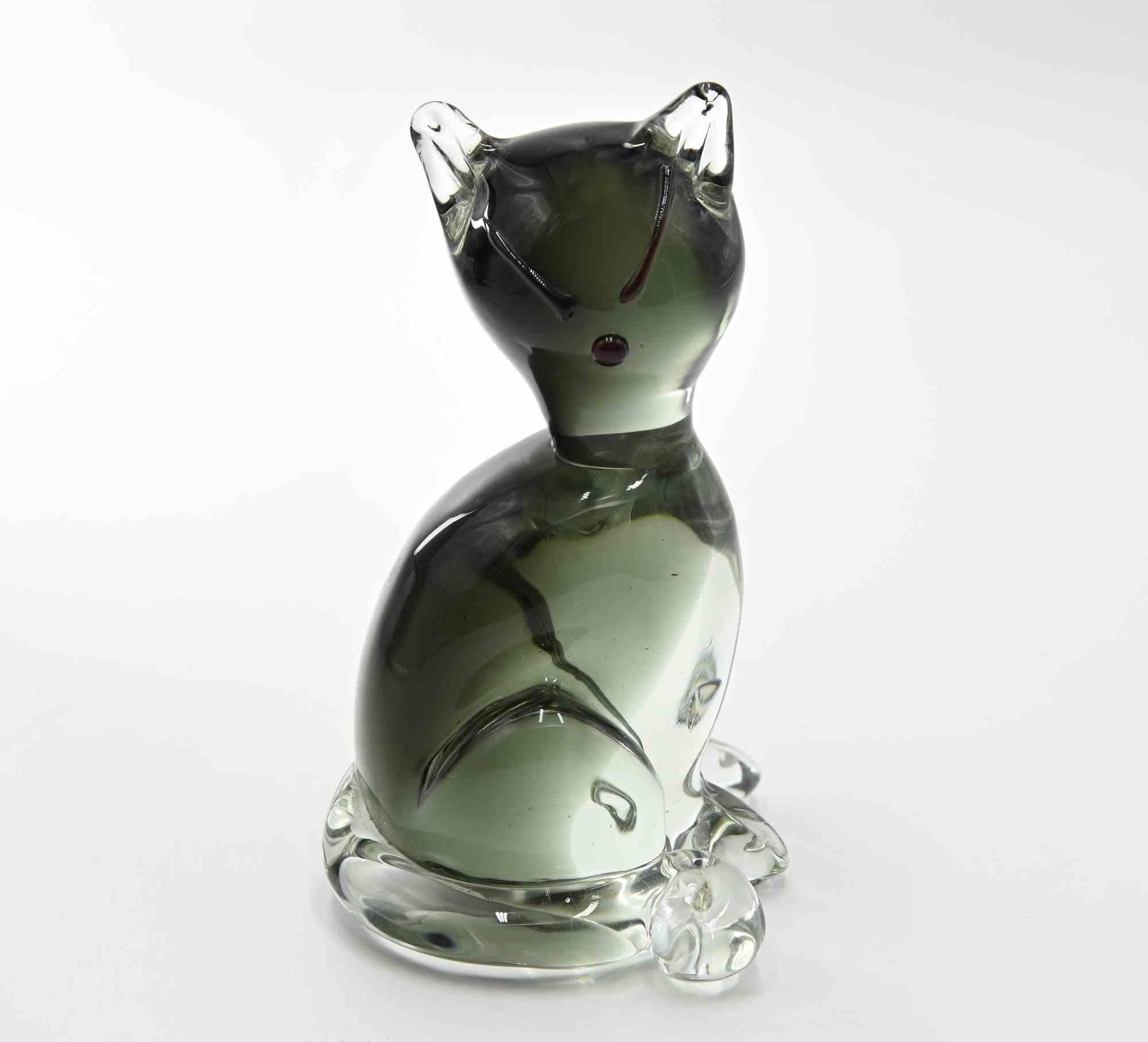murano glass cat figurines