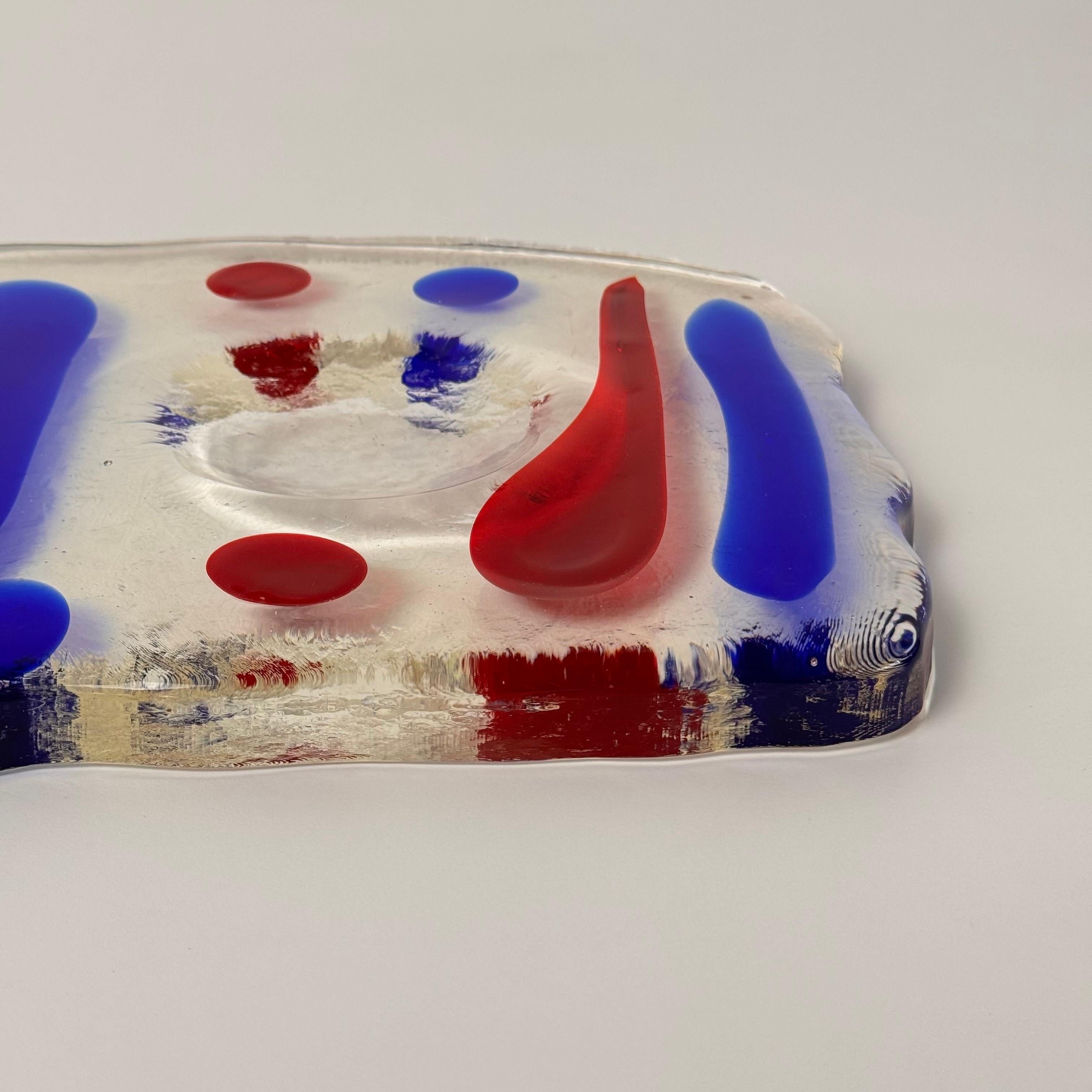 Catchall de cristal de Murano de Luigi Serafini para Memphis Extra, años 80 en venta 3