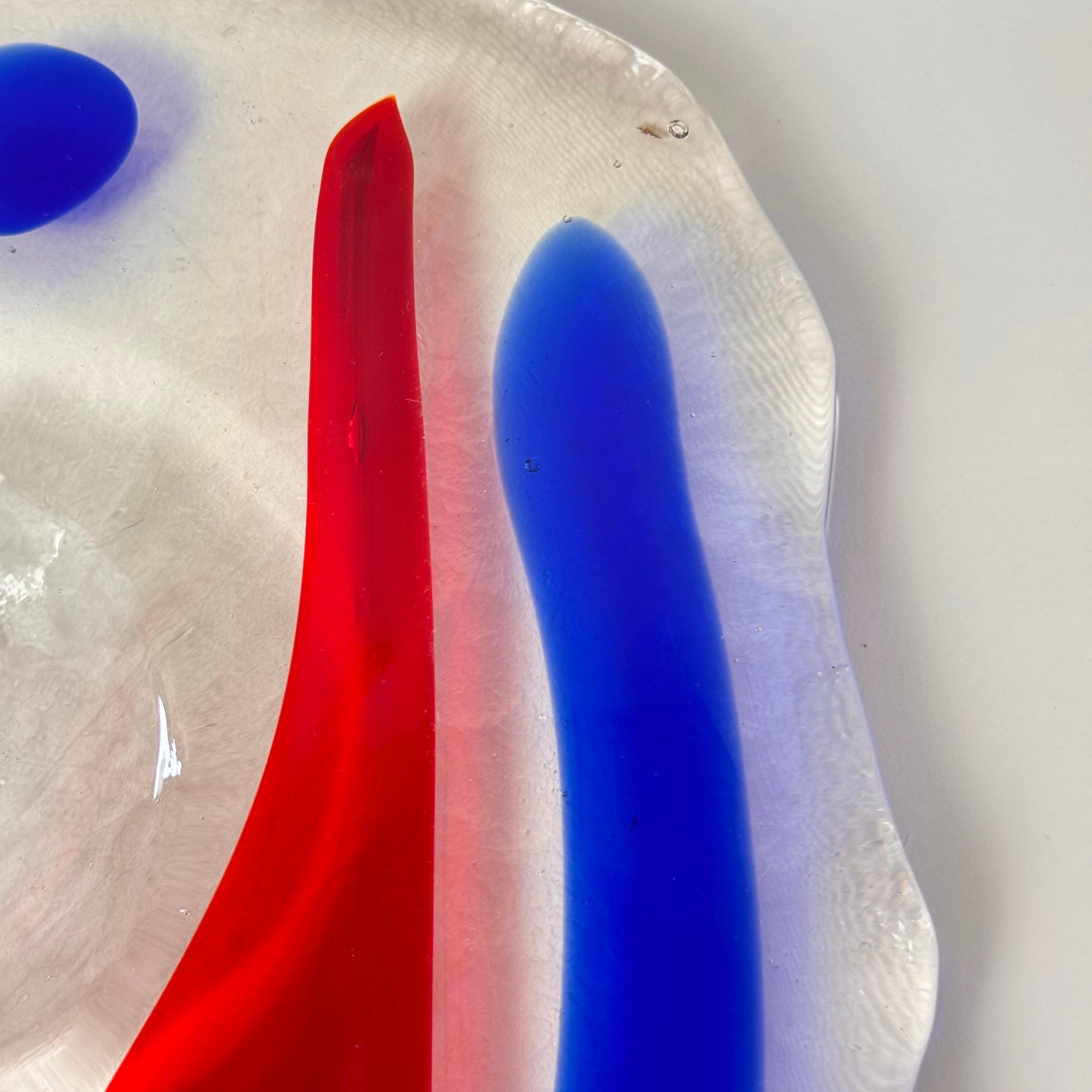 Catchall de cristal de Murano de Luigi Serafini para Memphis Extra, años 80 Moderno de mediados de siglo en venta
