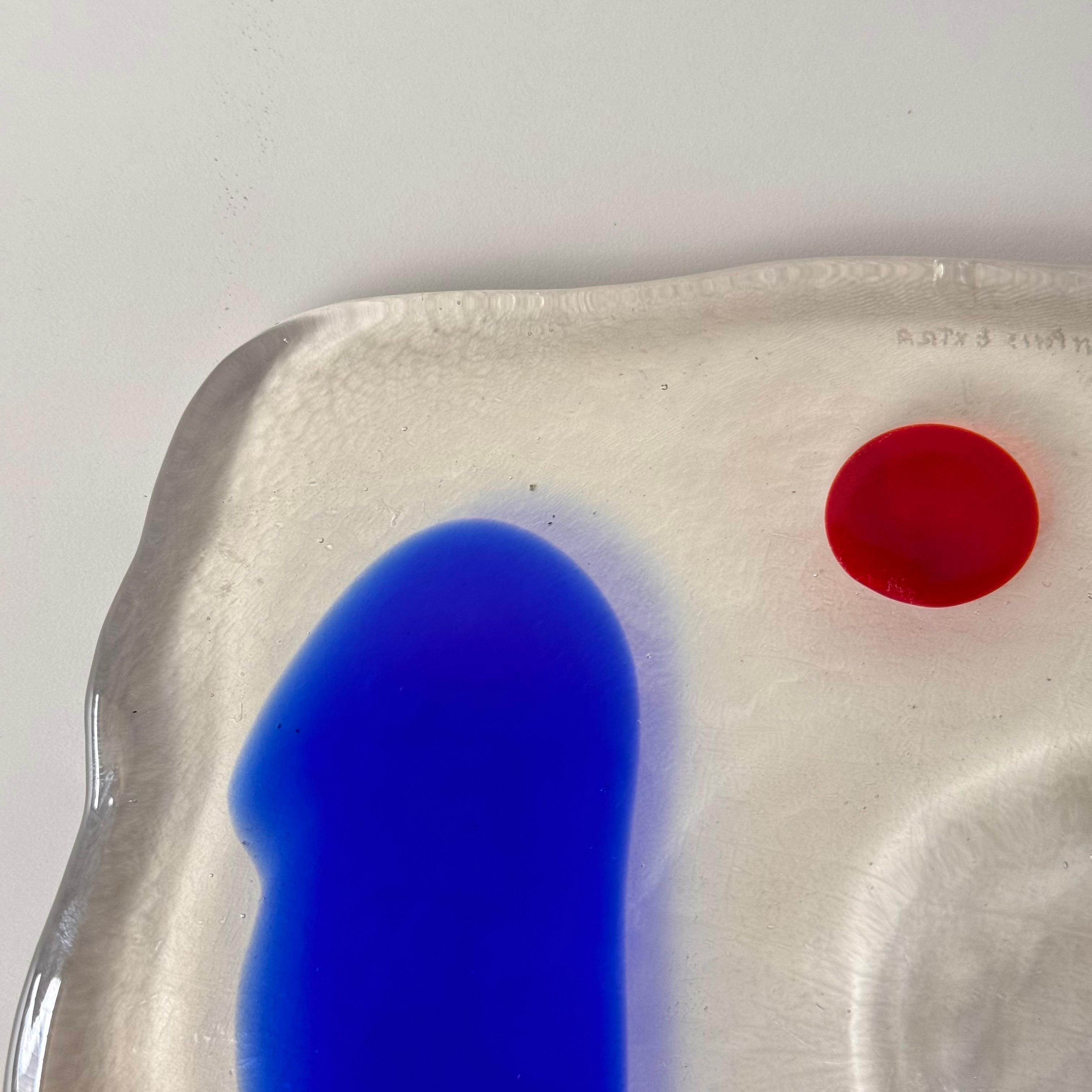 Catchall de cristal de Murano de Luigi Serafini para Memphis Extra, años 80 finales del siglo XX en venta