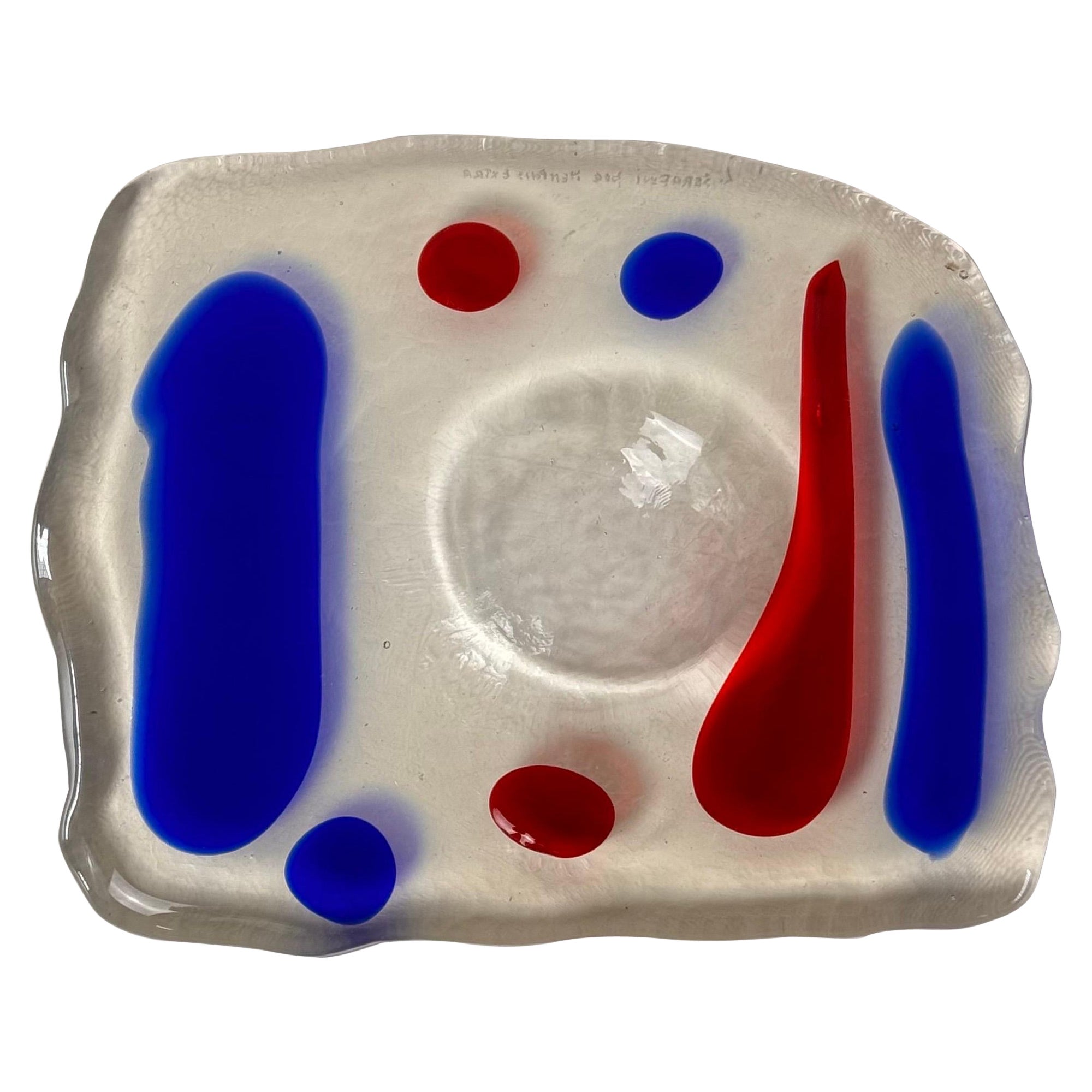 Auffangbehälter aus Muranoglas von Luigi Serafini für Memphis Extra, 1980er Jahre