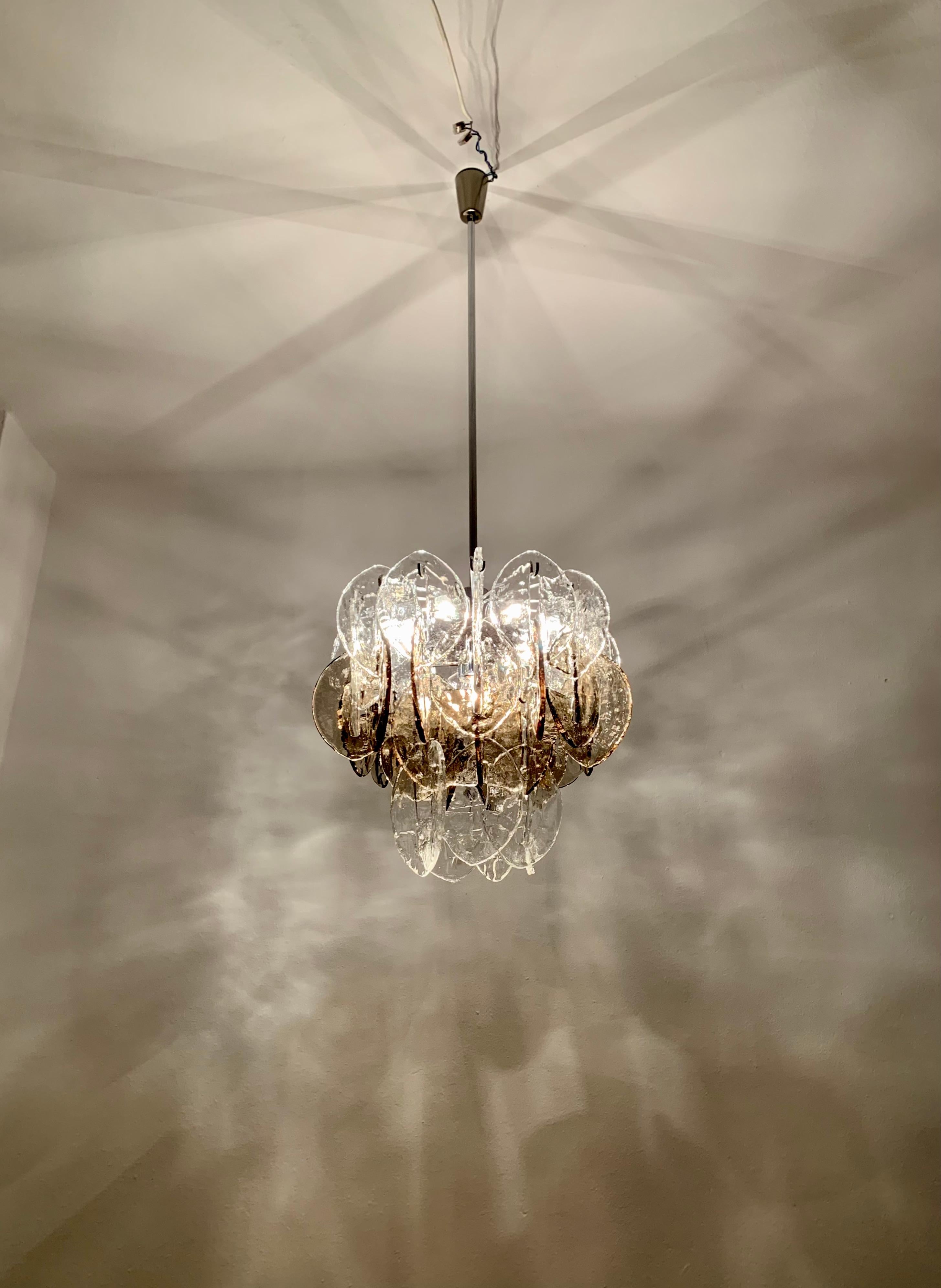Murano Glass Ceiling Chandelier by Carlo Nason for Kalmar For Sale 4