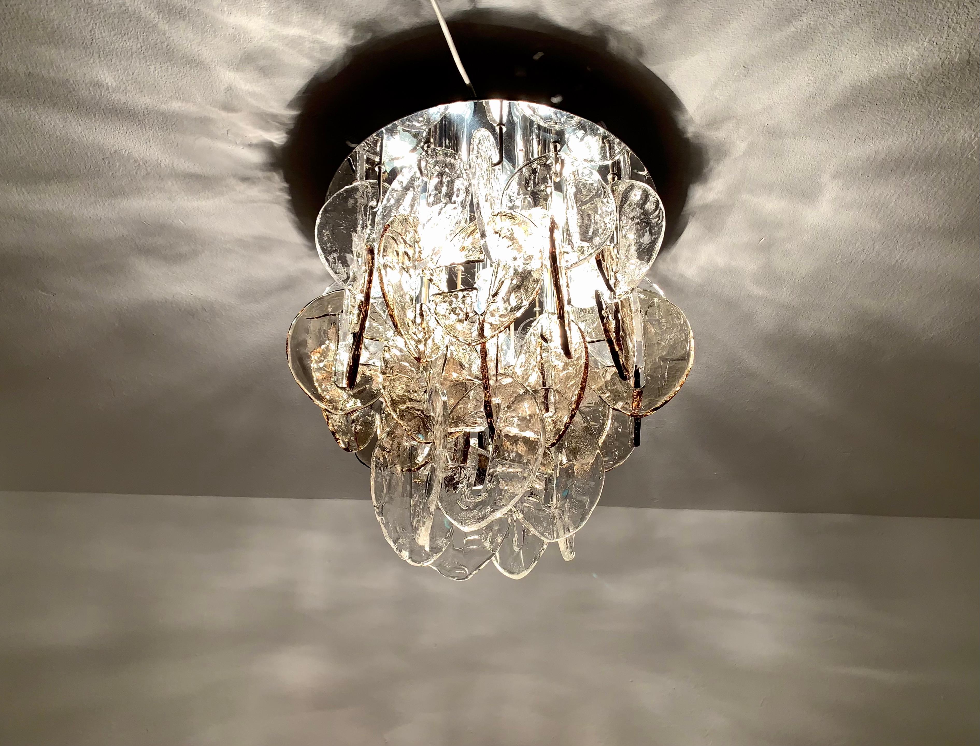 Murano Glass Ceiling Chandelier by Carlo Nason for Kalmar For Sale 4