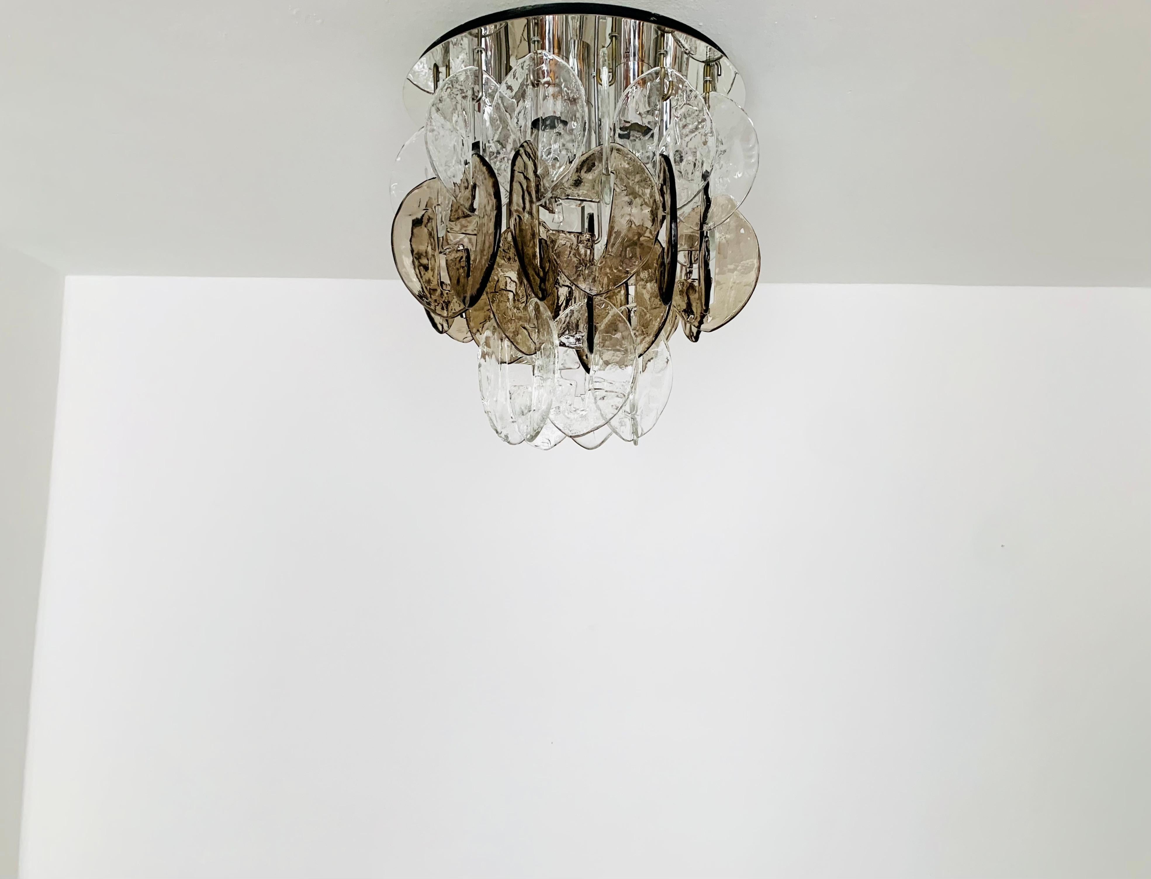 Murano Glass Ceiling Chandelier by Carlo Nason for Kalmar In Good Condition For Sale In München, DE