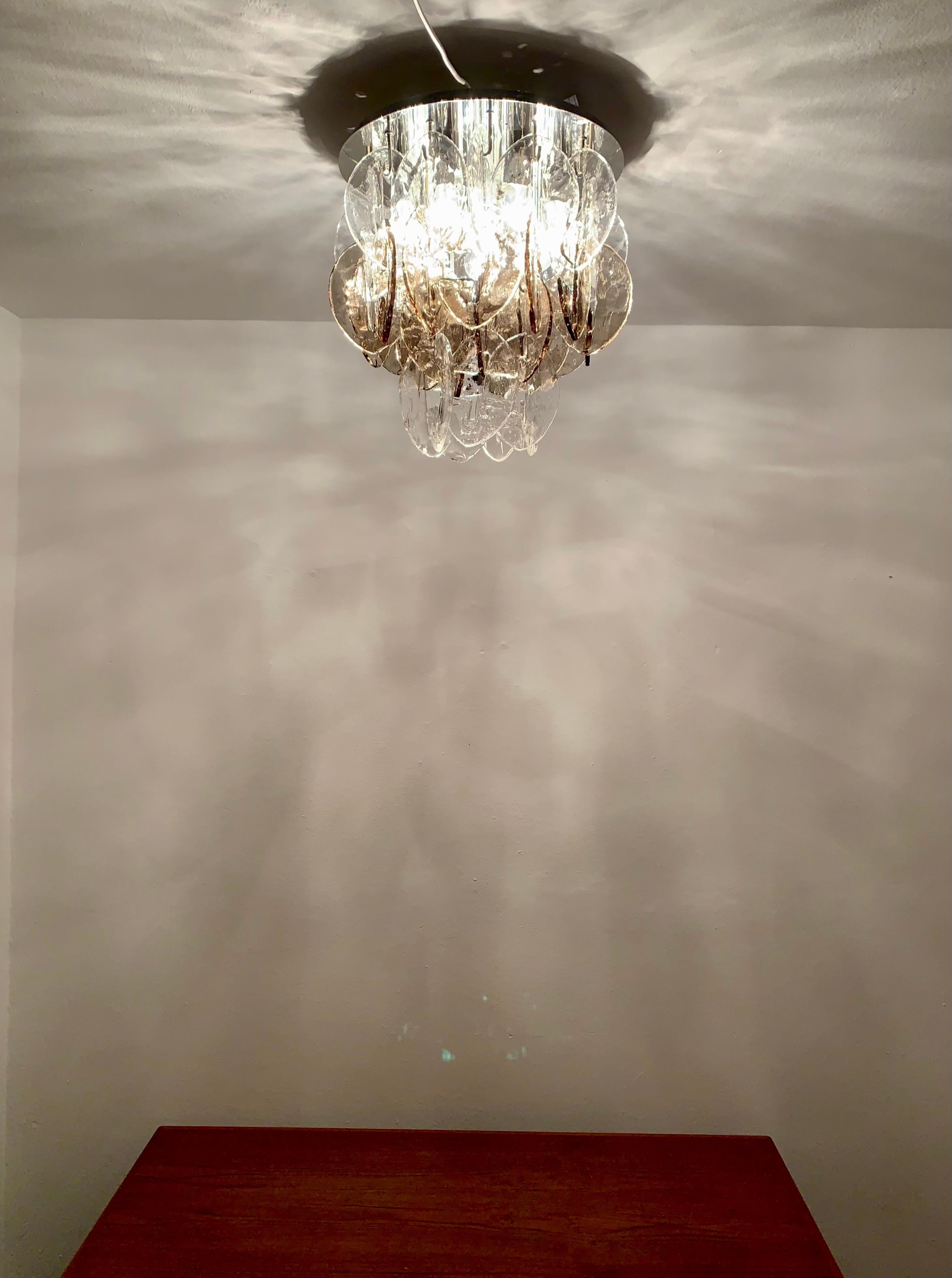 Murano Glass Ceiling Chandelier by Carlo Nason for Kalmar For Sale 1