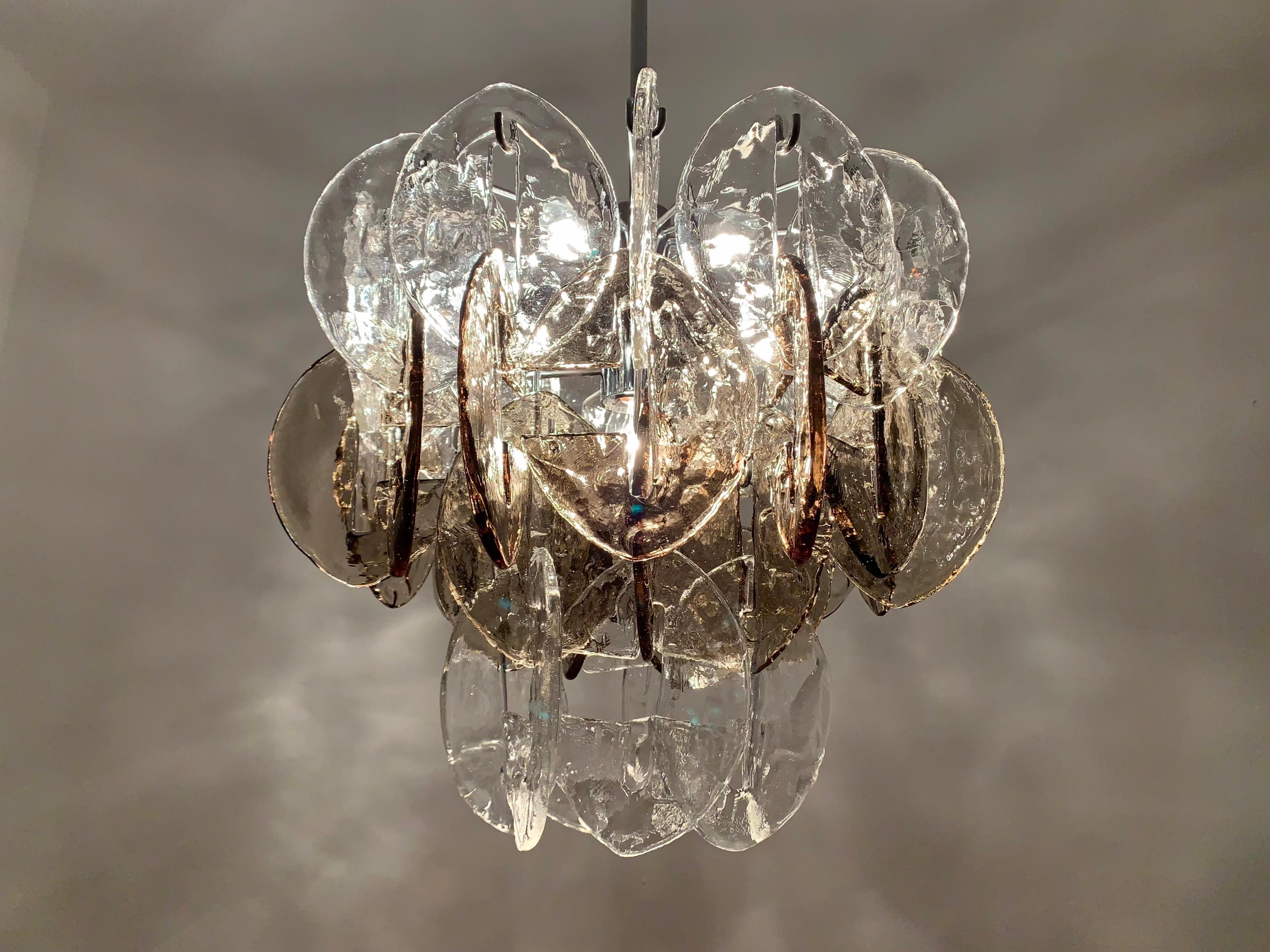 Murano Glass Ceiling Chandelier by Carlo Nason for Kalmar For Sale 3