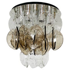 Lampadario da soffitto in vetro di Murano di Carlo Nason per Kalmar